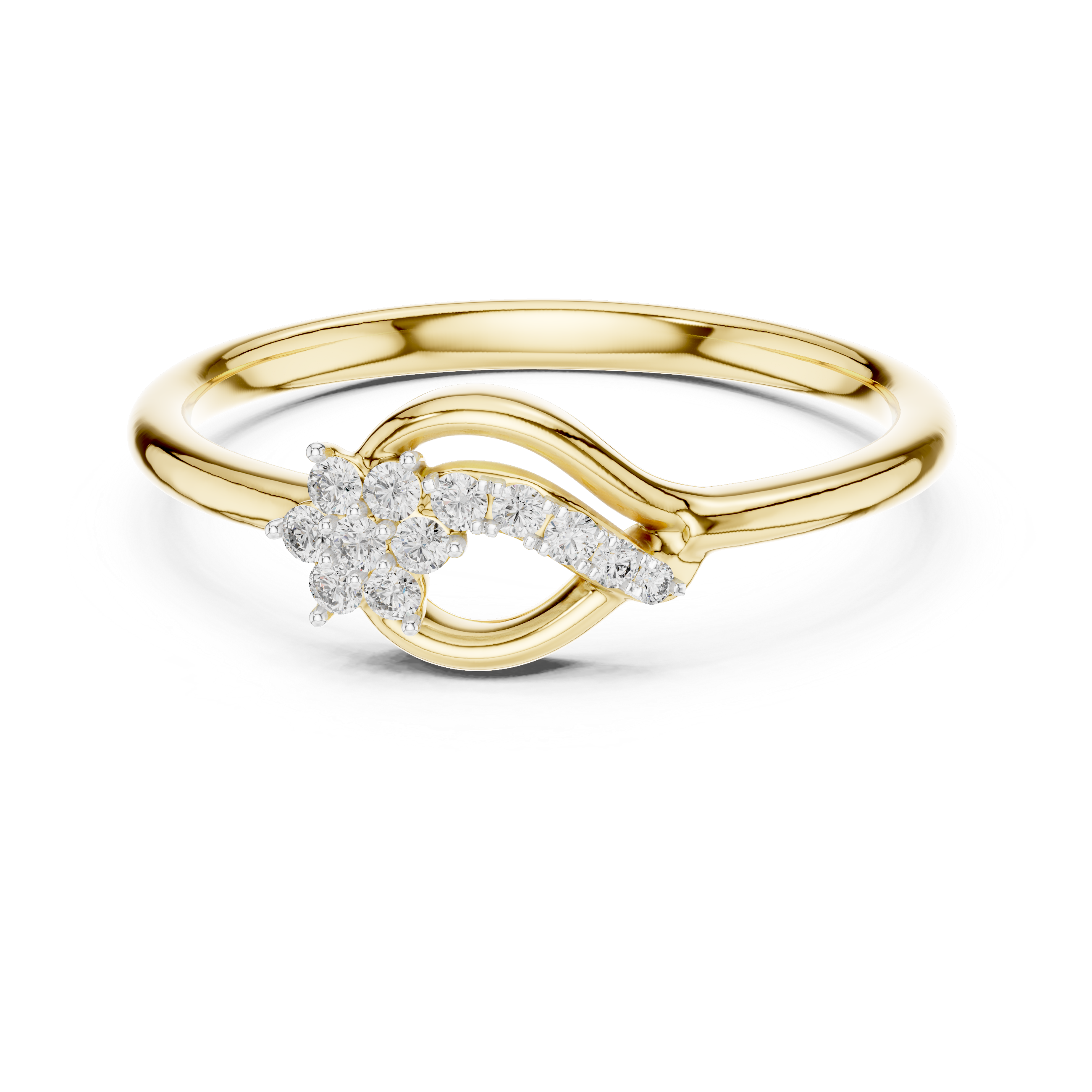 Diamond Infinity Flower Ring