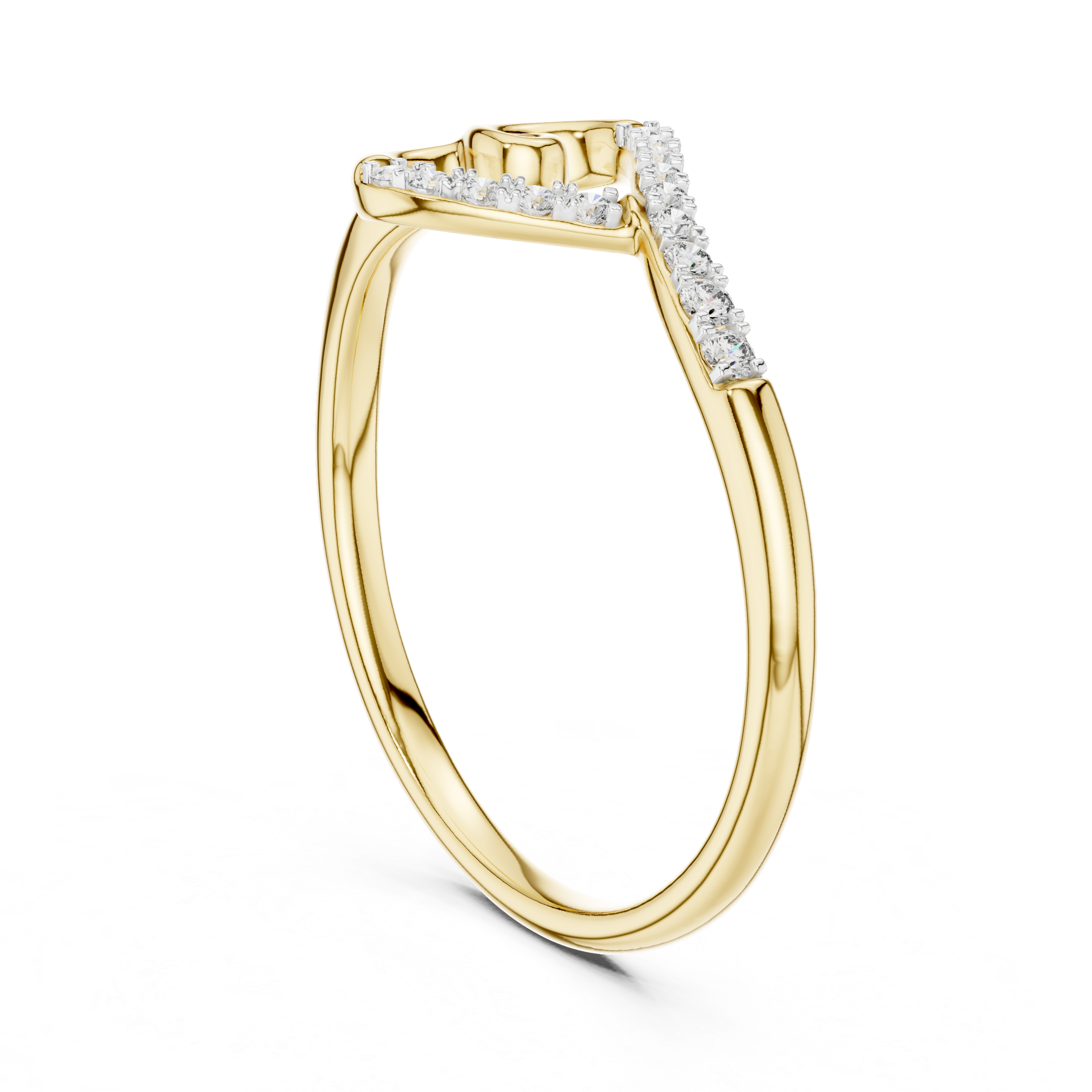 Diamond Accent Swirl Heart Ring