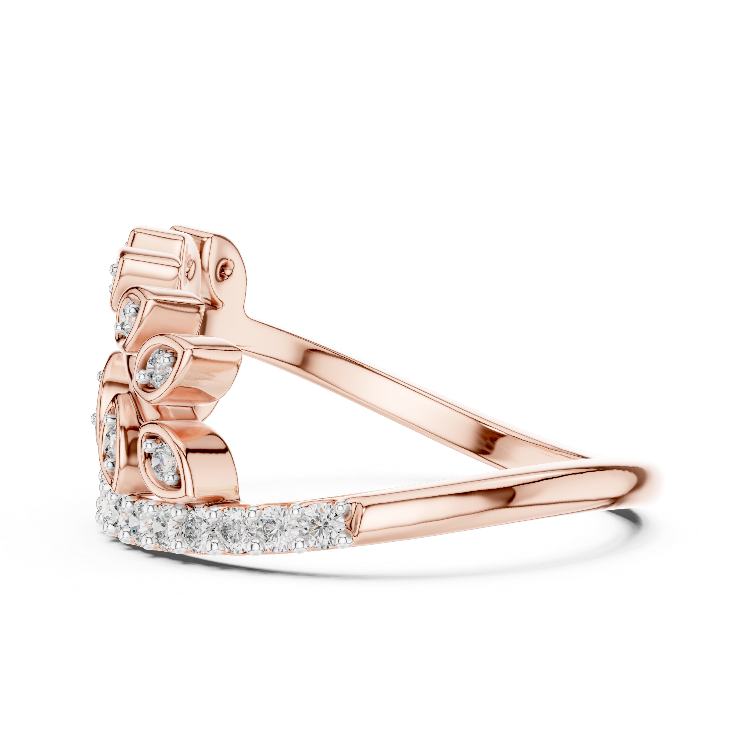 Diamond Leaf Wrap Ring