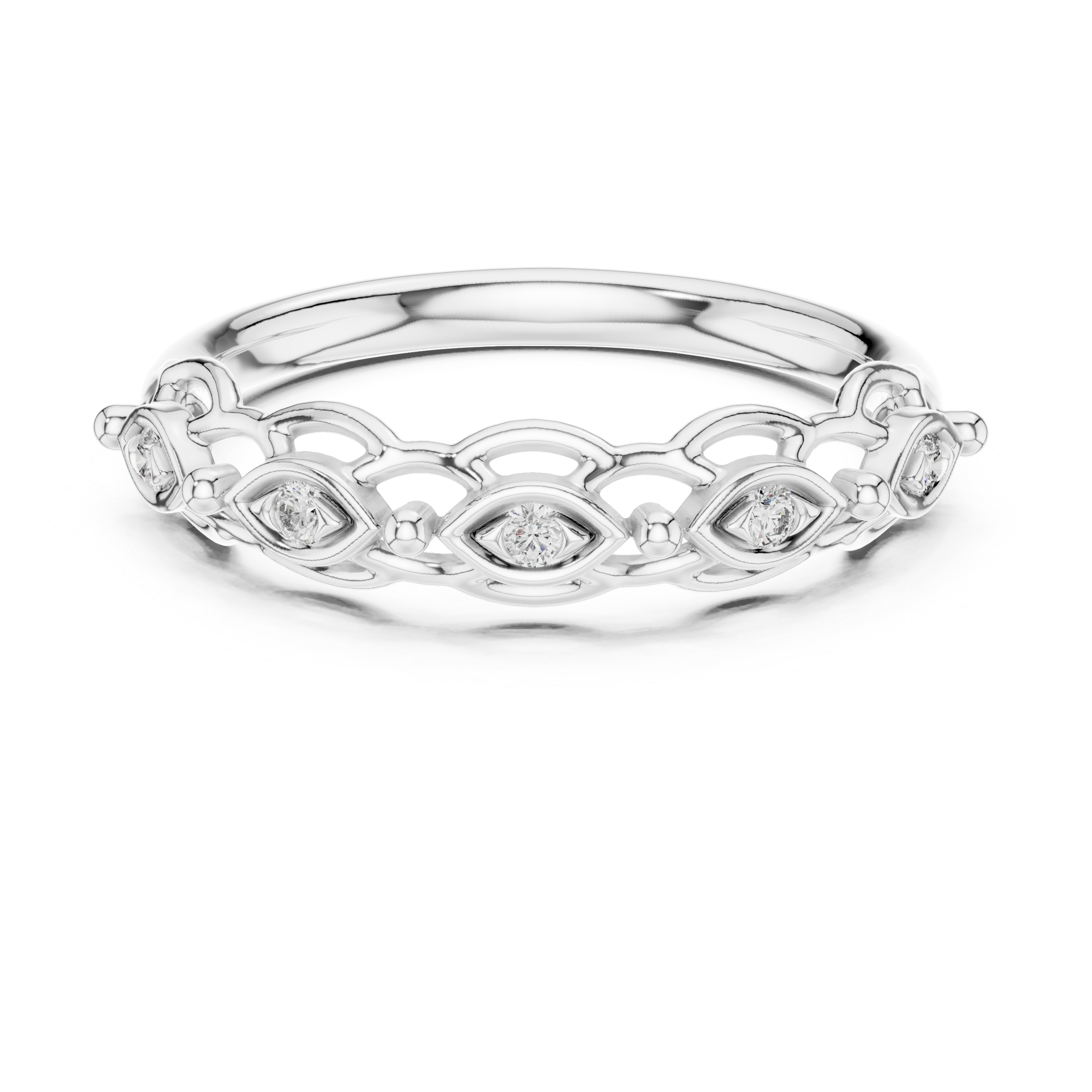 Vintage Marquise Bezel Diamond Eternity Ring
