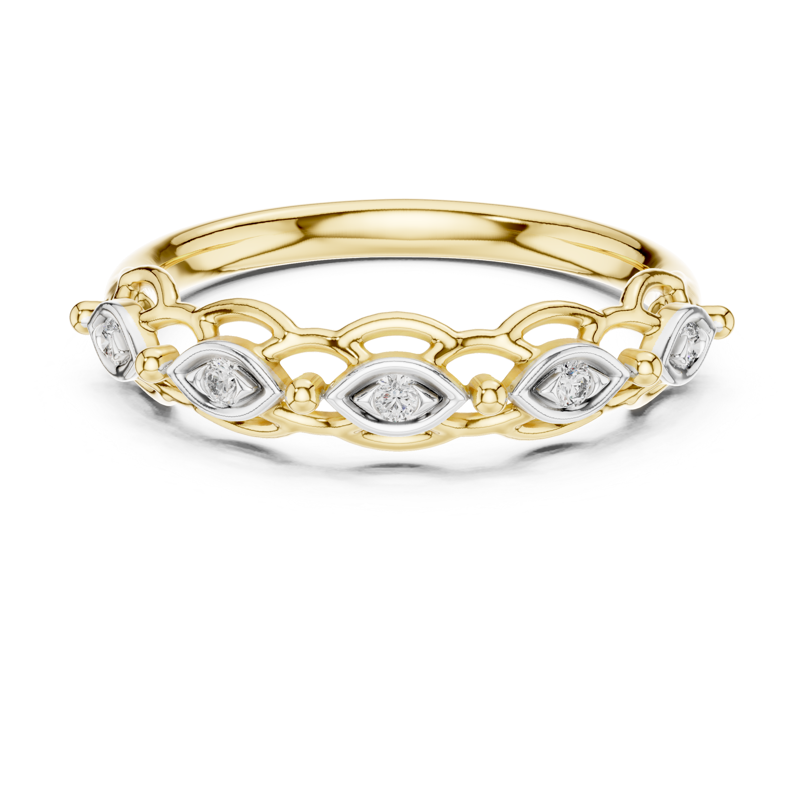 Vintage Marquise Bezel Diamond Eternity Ring