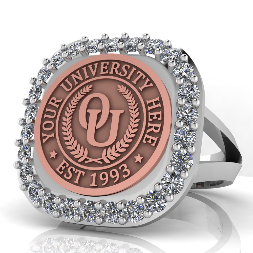 Radius | V-Frame Band Custom College Ring