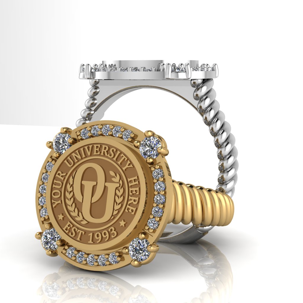 F-Sparkles | Rope Core Band Custom Collage Ring