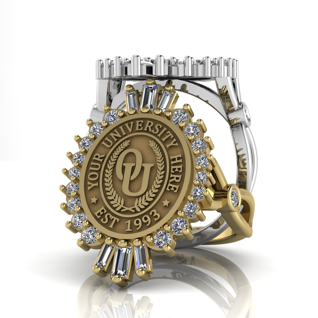 Seren Oval | Infinity Bezel Band Custom Collage Ring