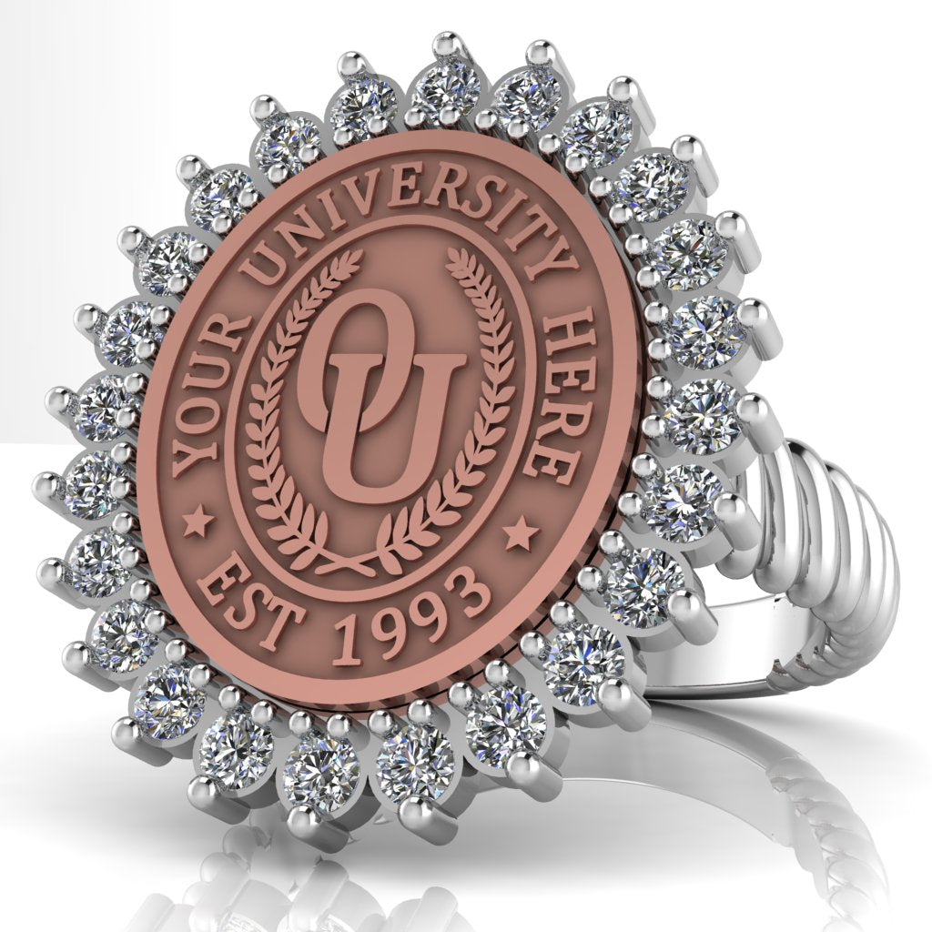 Serku Oval | Rope Core Band Custom College Ring