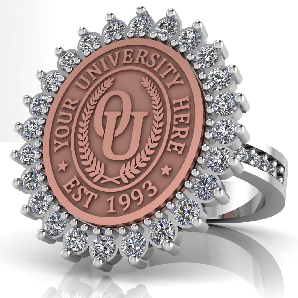 Serku Oval | Channel Core Band Custom Collage Ring