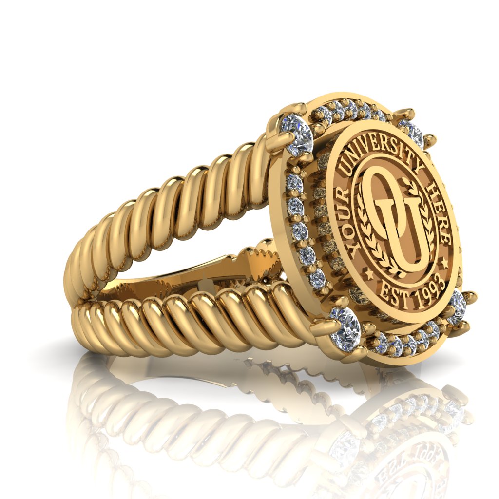 F-Sparkles | V-Rope Band Custom Collage Ring