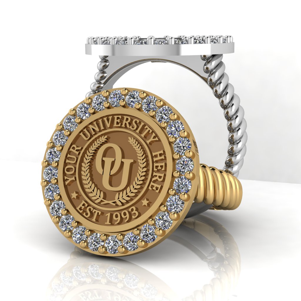 Circum | Rope Core Band Custom Collage Ring