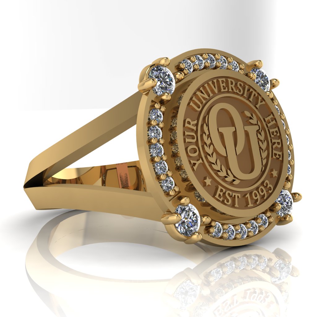 F-Sparkles | V-Frame Band Custom Collage Ring