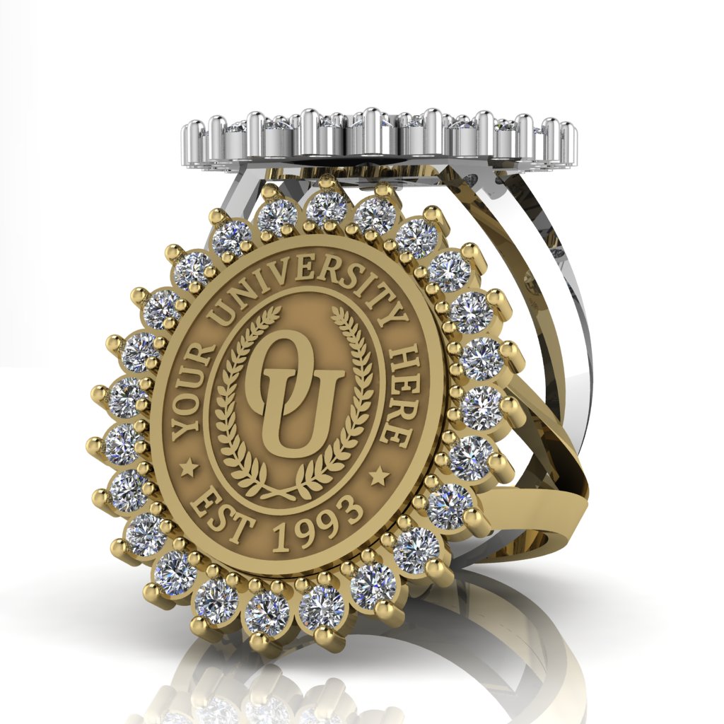 Serku Oval | V-Frame Band Custom Collage Ring