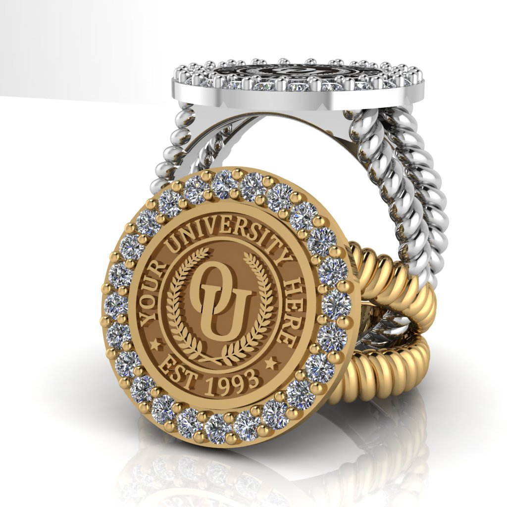 Circum | V-Rope Band Custom Collage Ring