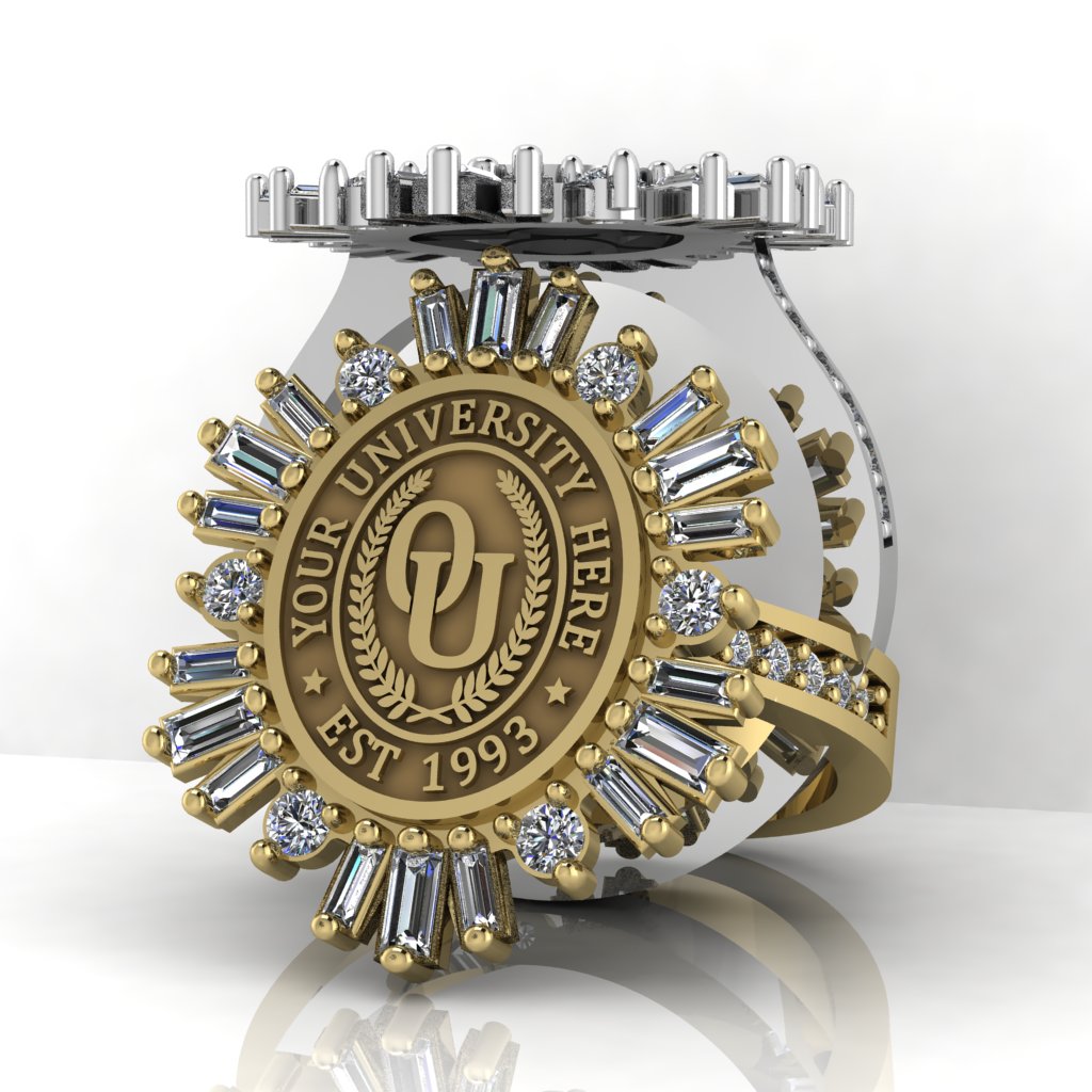 Tramontana Oval | Channel Core Band Custom Collage Ring