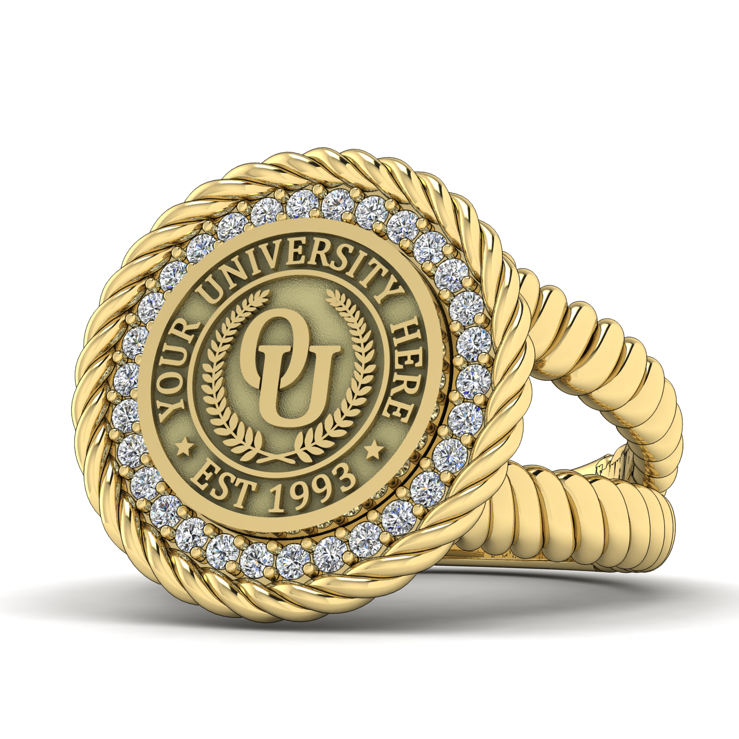 Arrecerat | V-Rope Band Custom College Ring