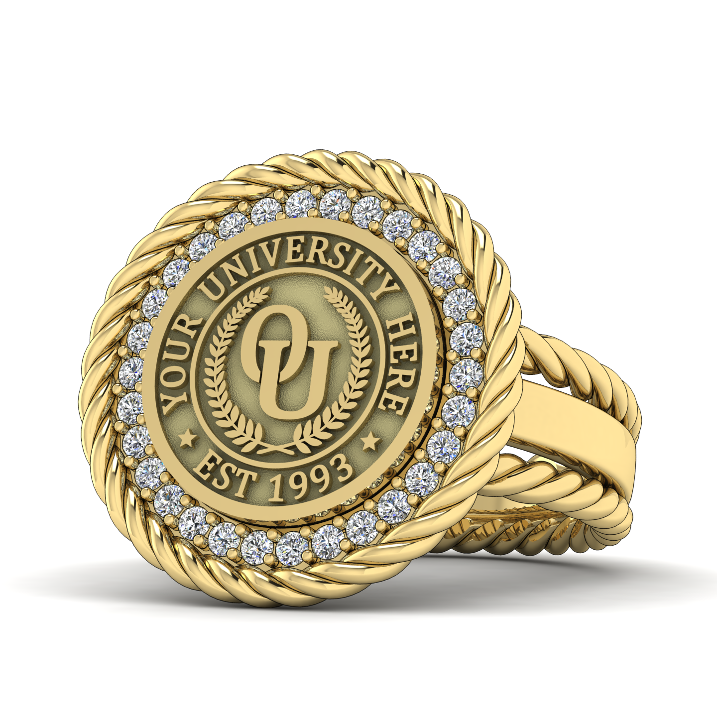 Arrecerat | Rope Edge Band Custom College Ring