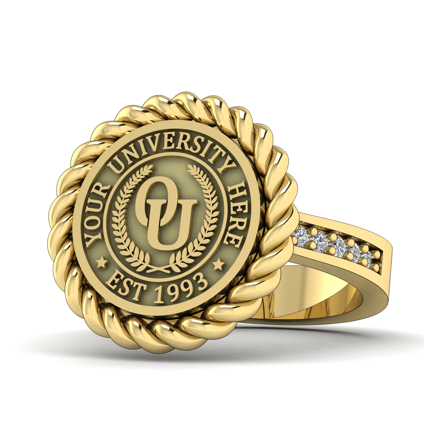 Lubid | Channel Core Band Custom College Ring