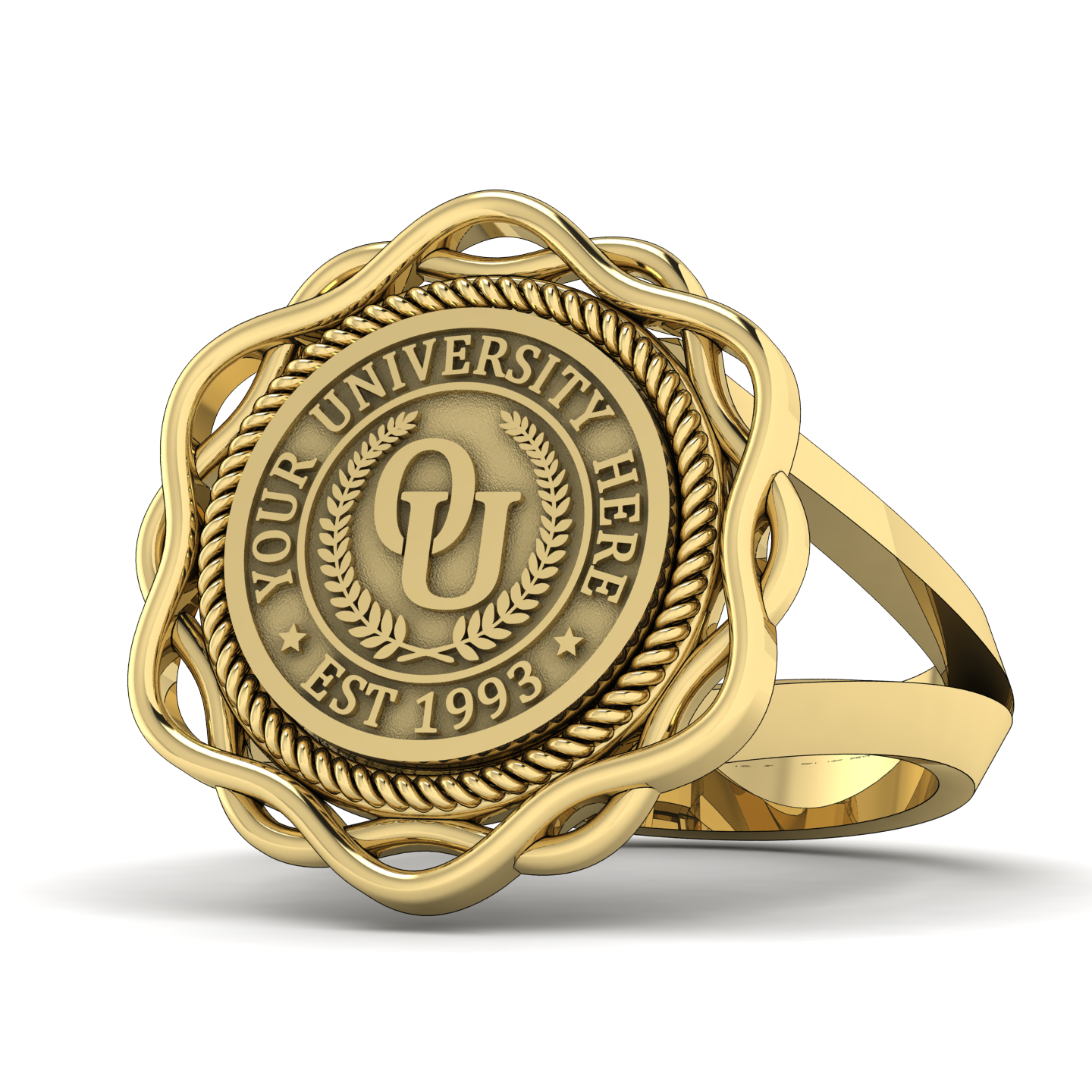 Slanga | V-Frame Band Custom College Ring