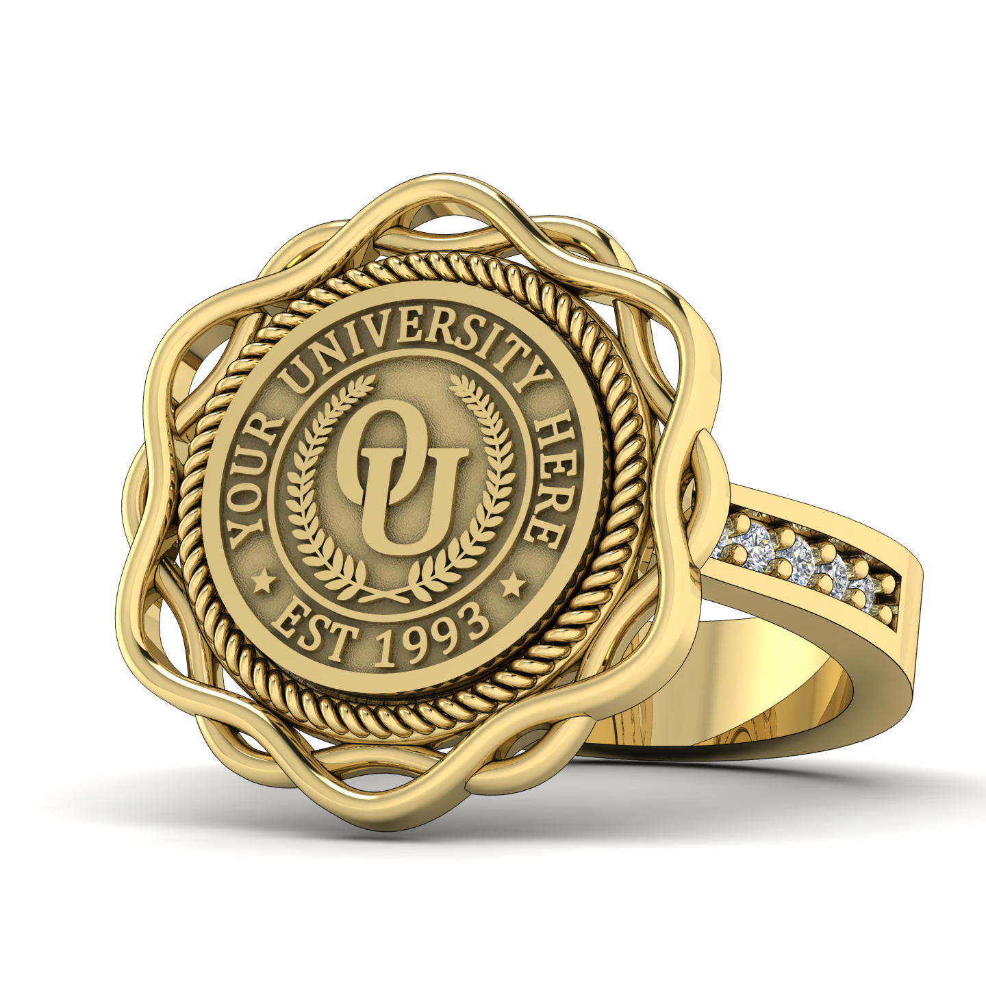 Slanga | Channel Core Band Custom College Ring
