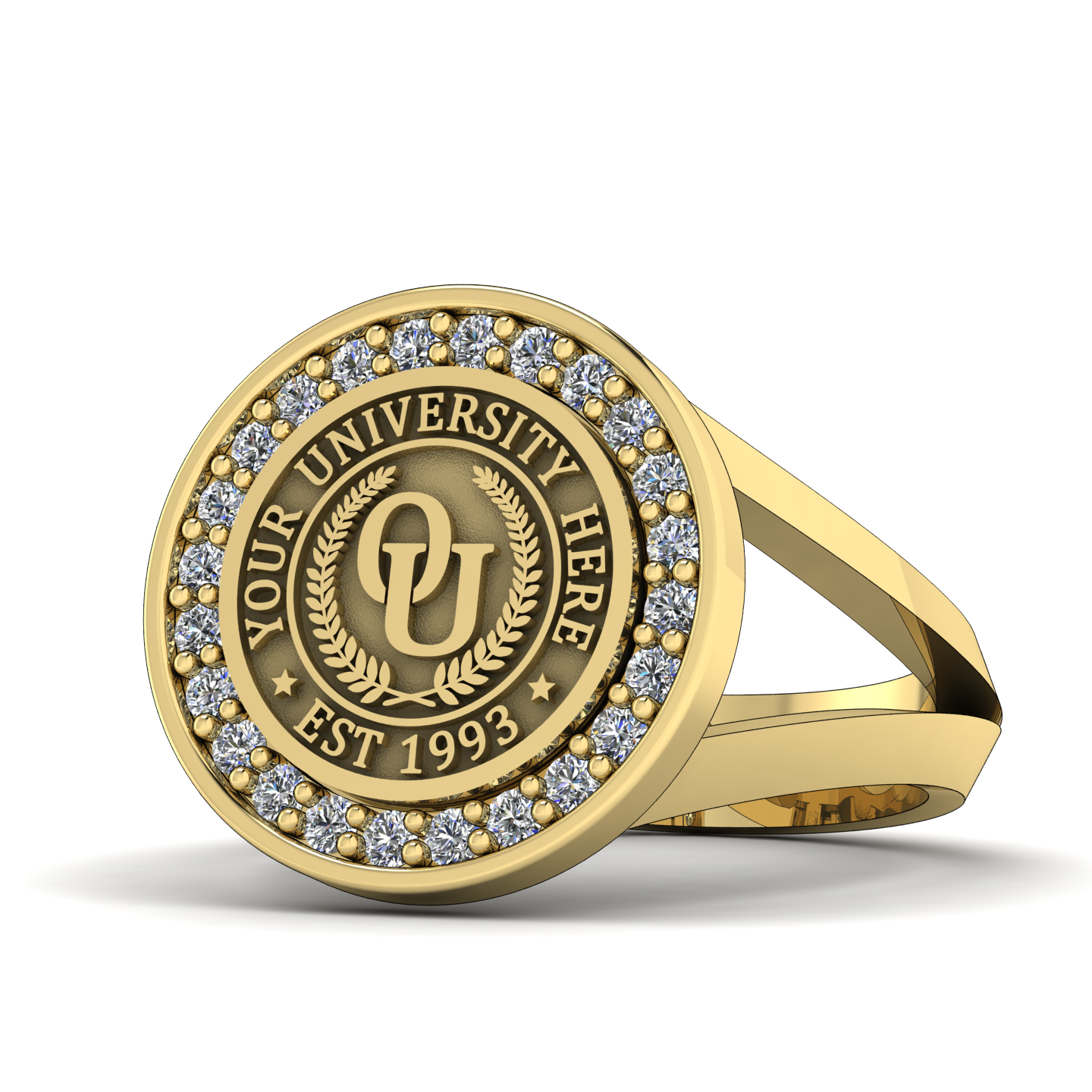 Agonisch | V-Frame Band Custom College Ring