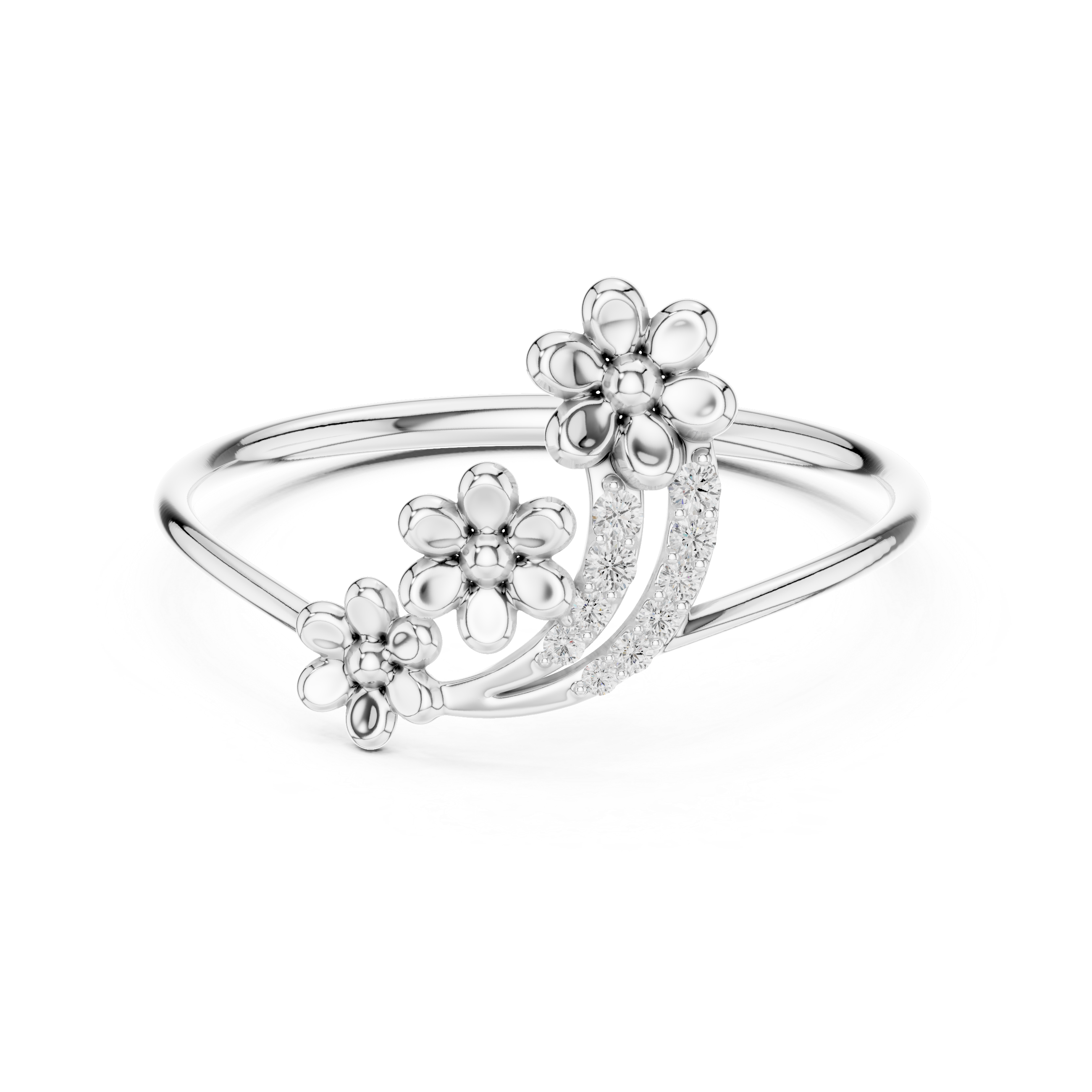 Luxury Floral Diamond Ring