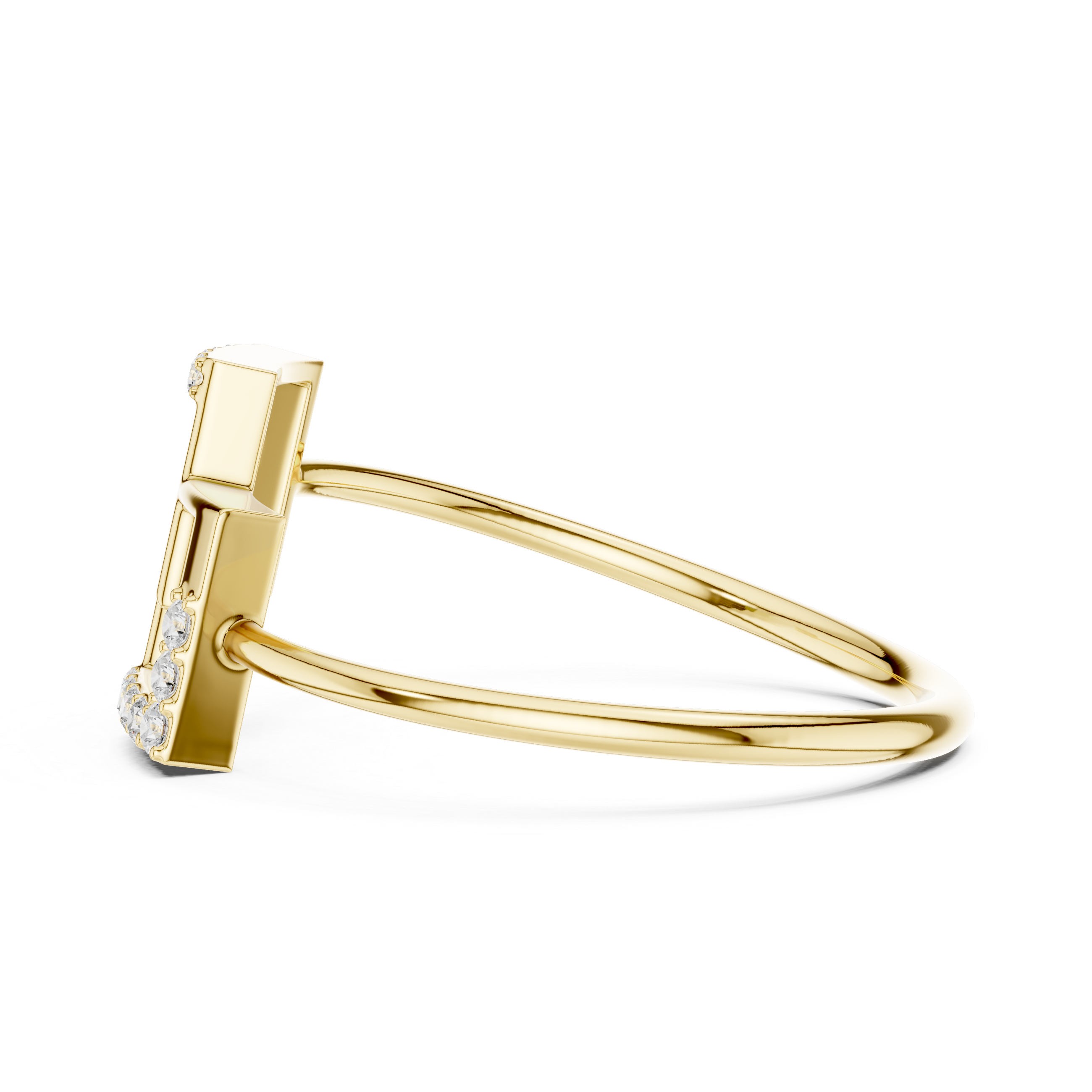 Luxury Geometric Diamond Ring