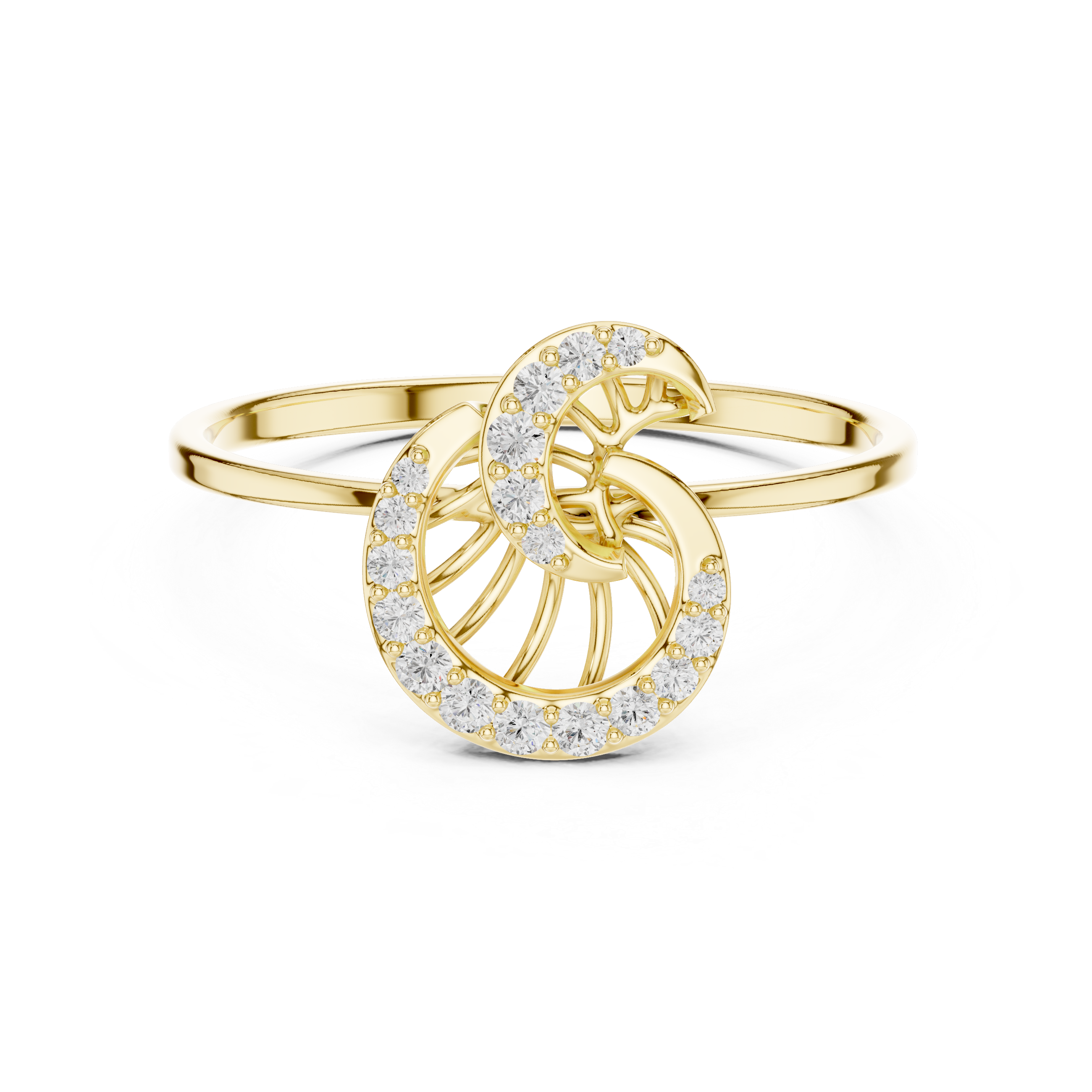 Luxury Spiral Diamond Ring