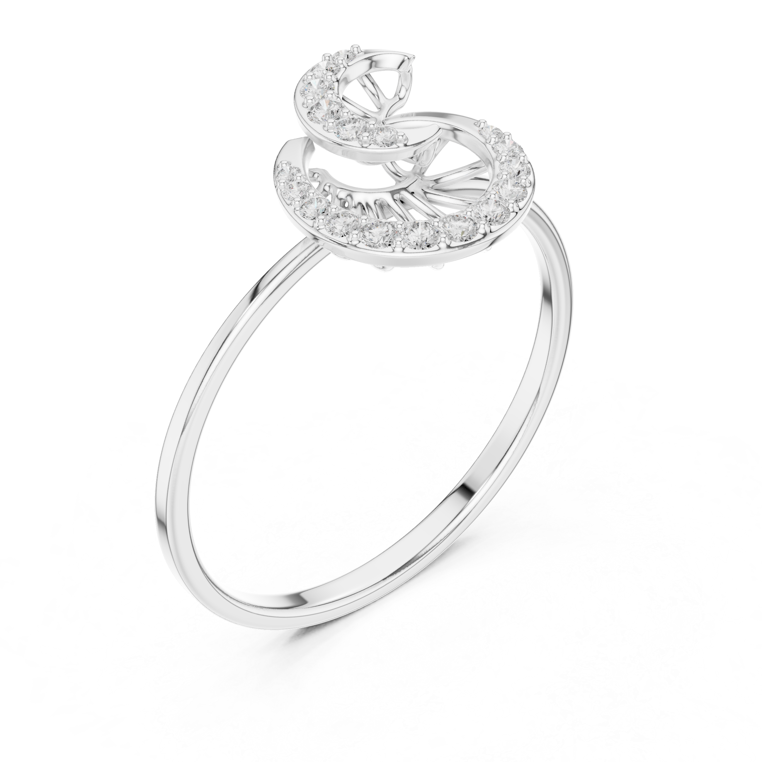 Luxury Spiral Diamond Ring