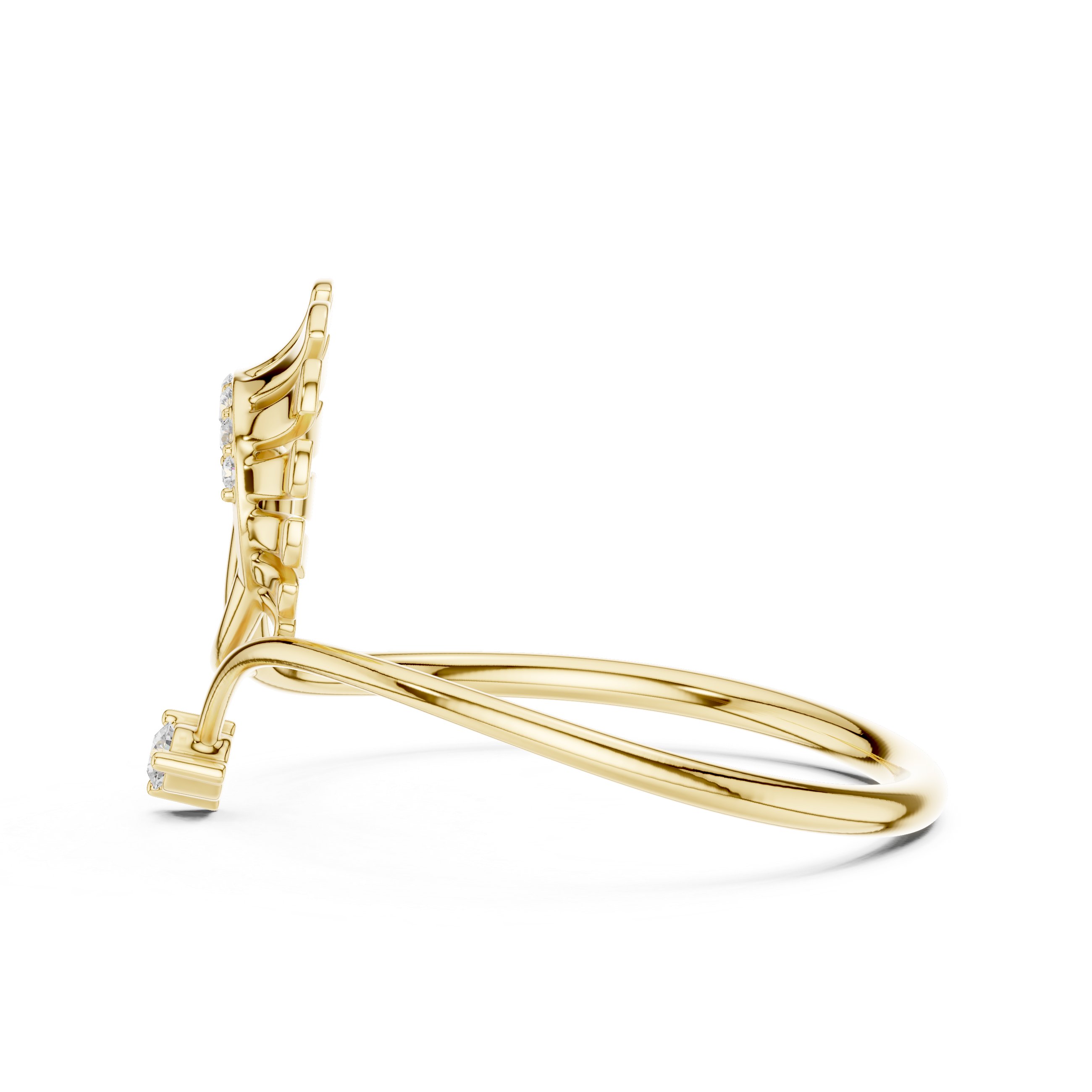 Luxury Sunrise Diamond Ring
