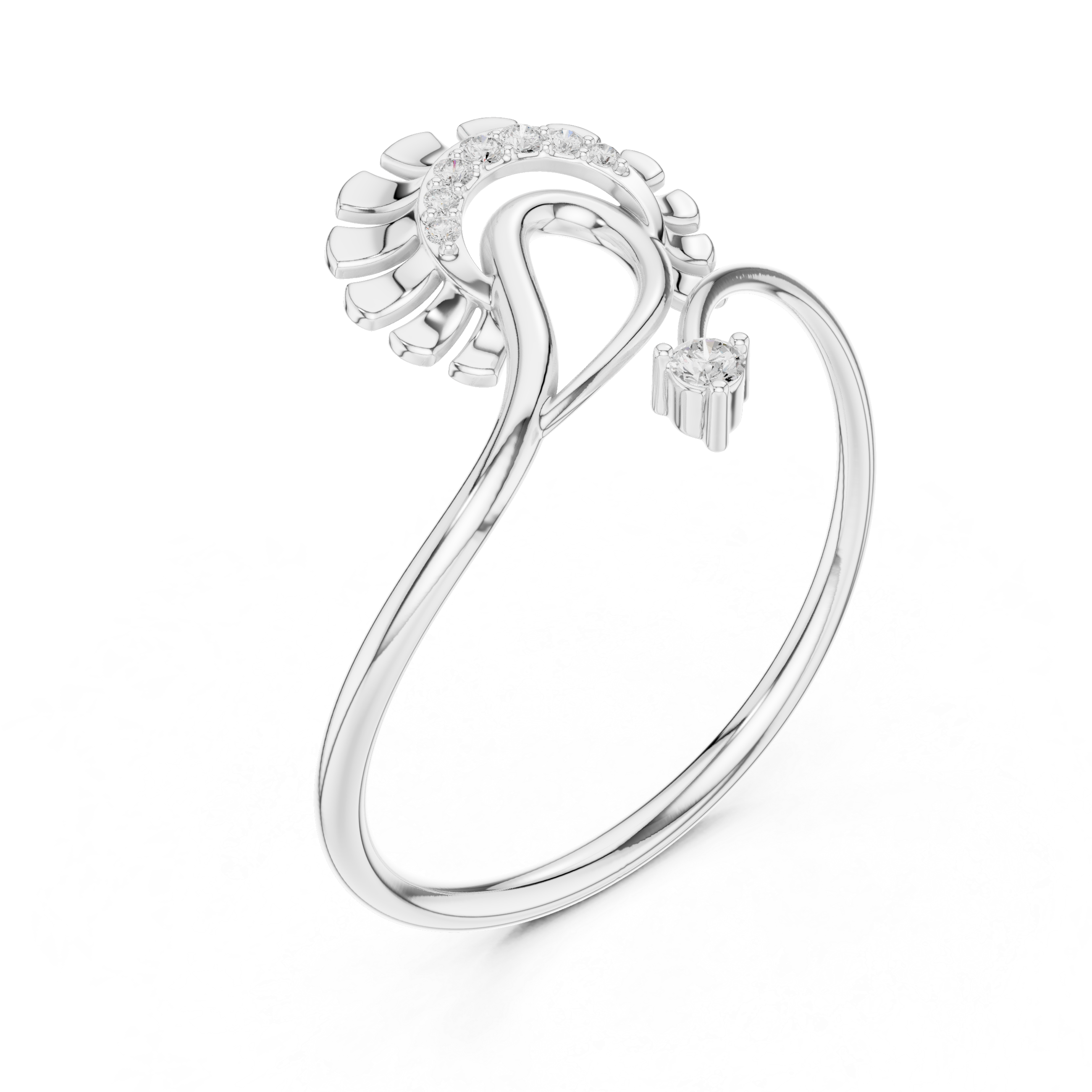 Luxury Sunrise Diamond Ring