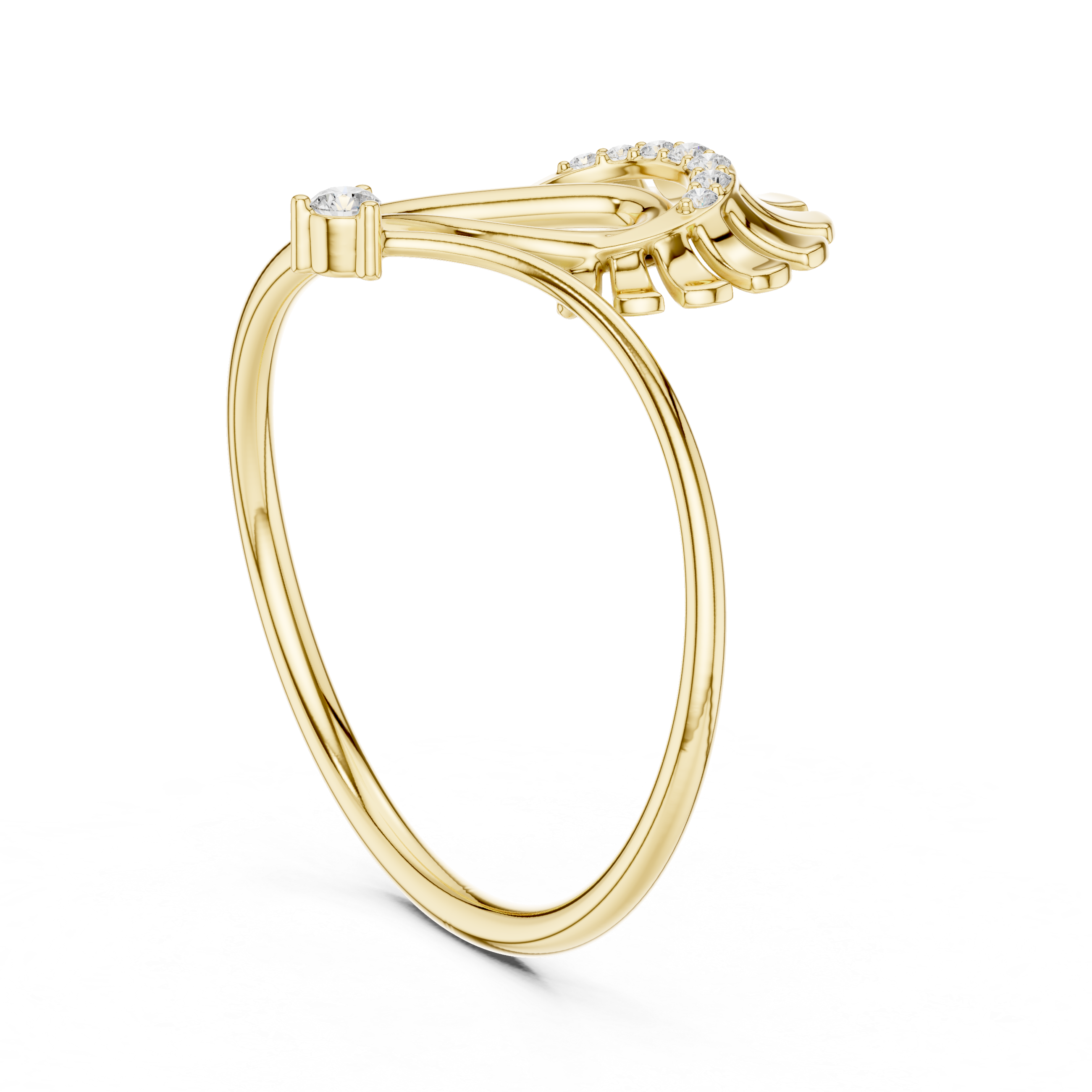 Luxury Sunrise Diamond Ring