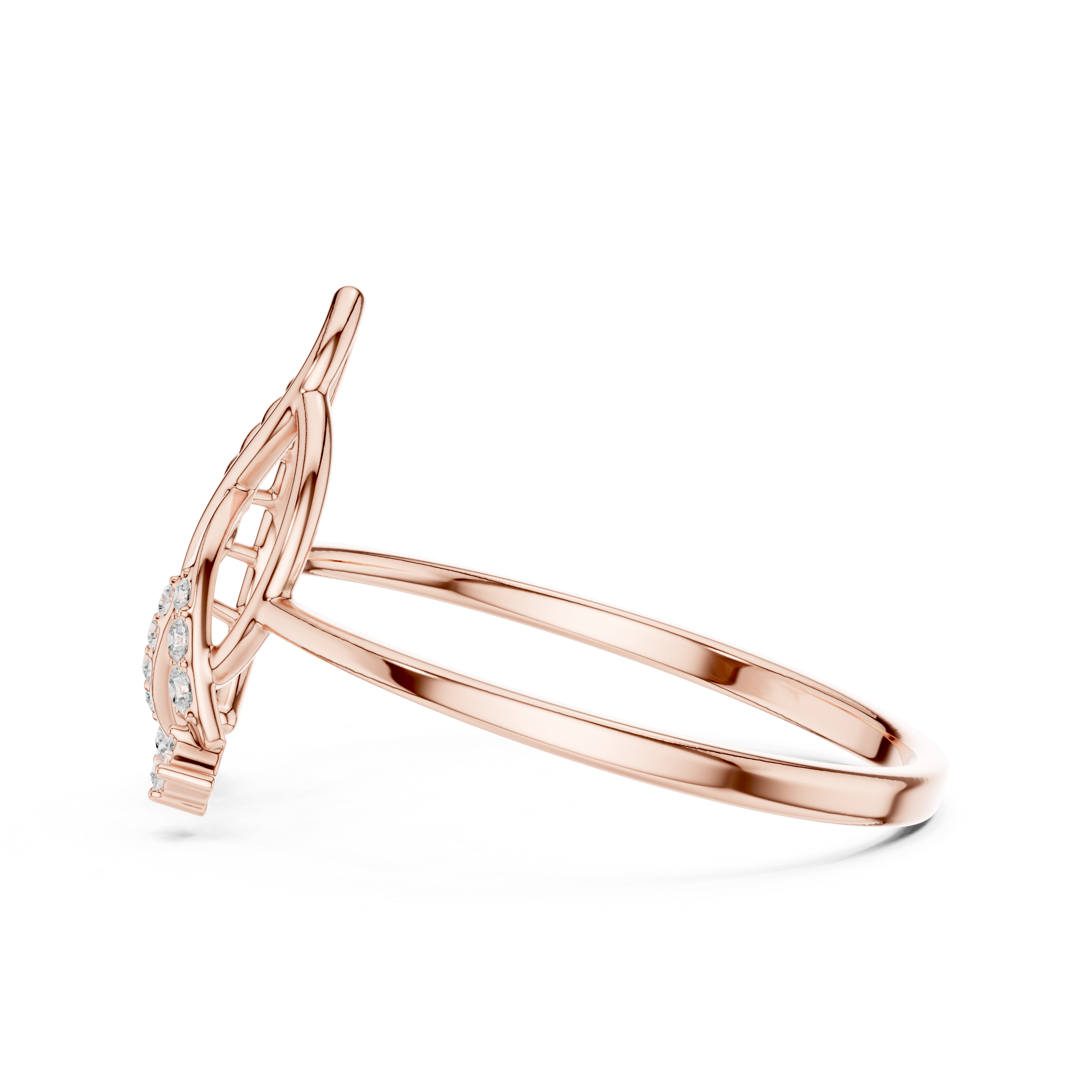Luxury Leaf Diamond Ring