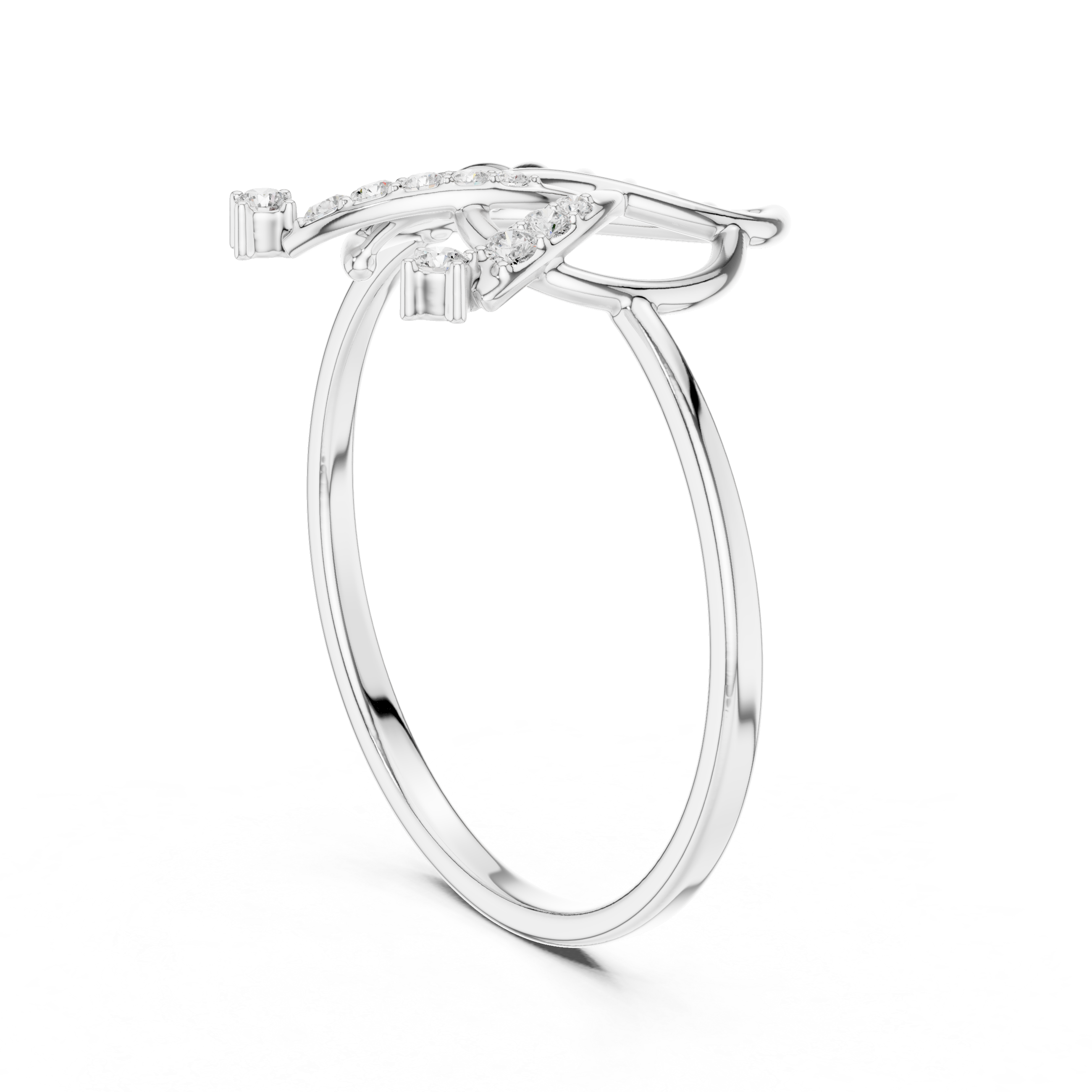 Luxury Leaf Diamond Ring