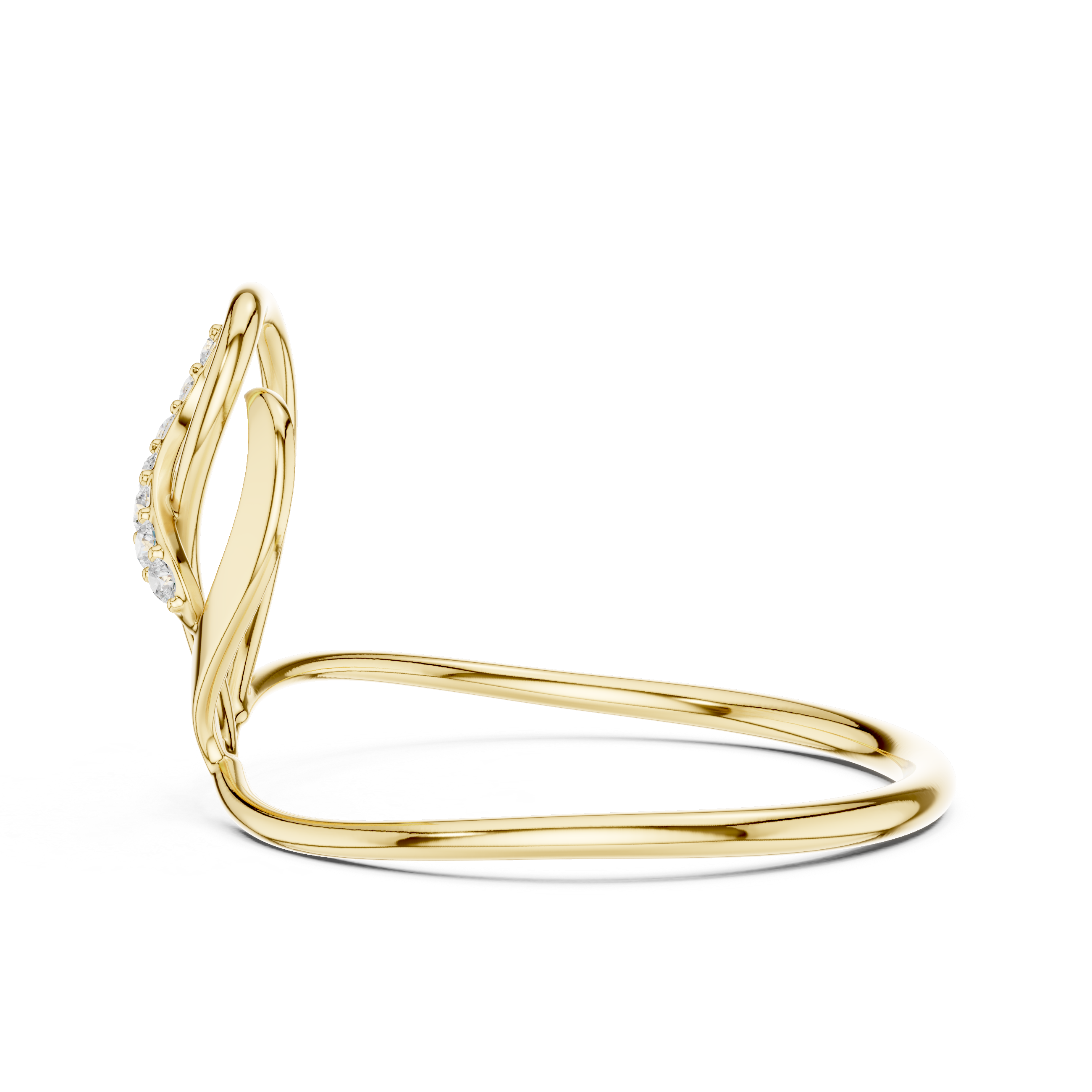 Luxury Twin Heart Diamond Ring