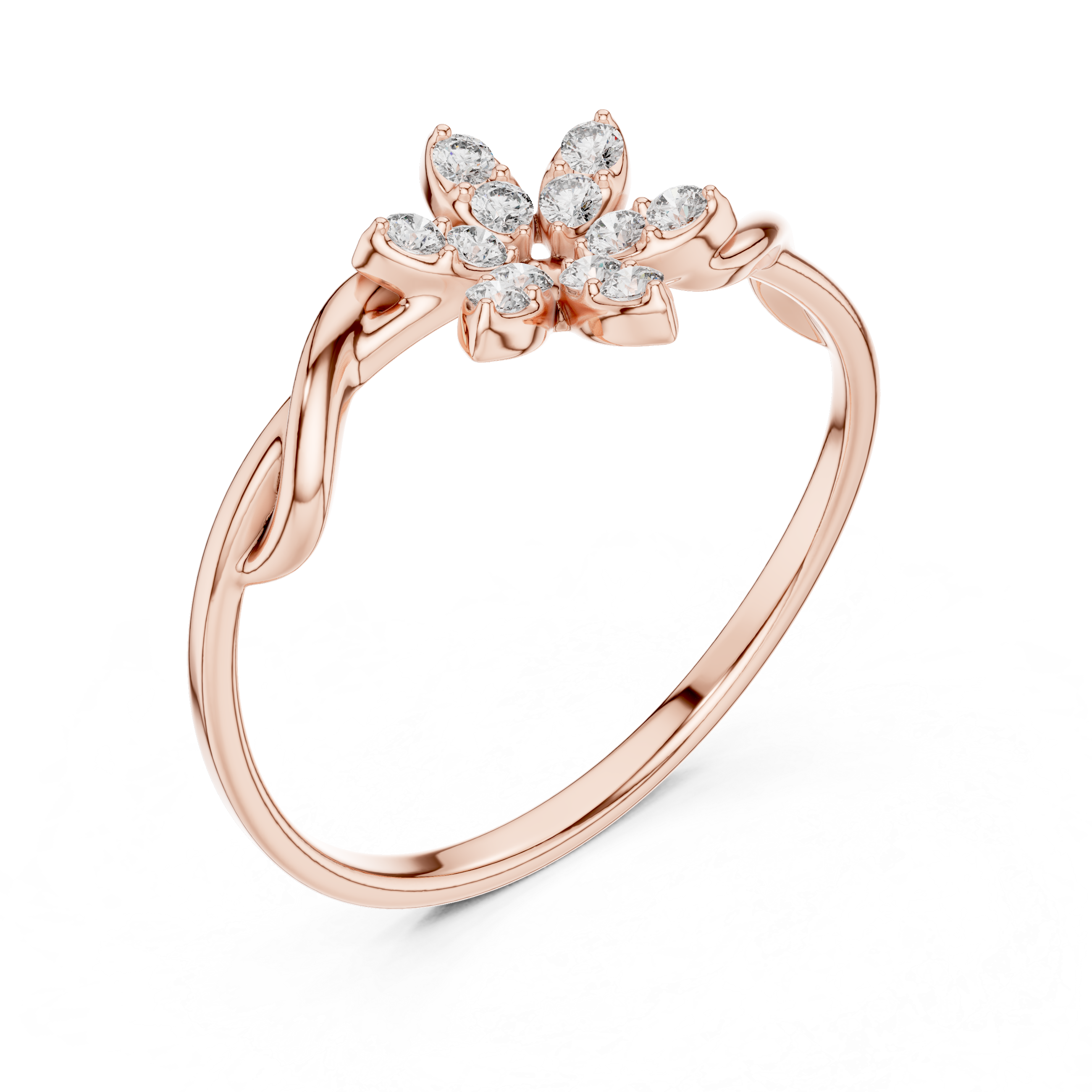 Luxury Floral Diamond Ring