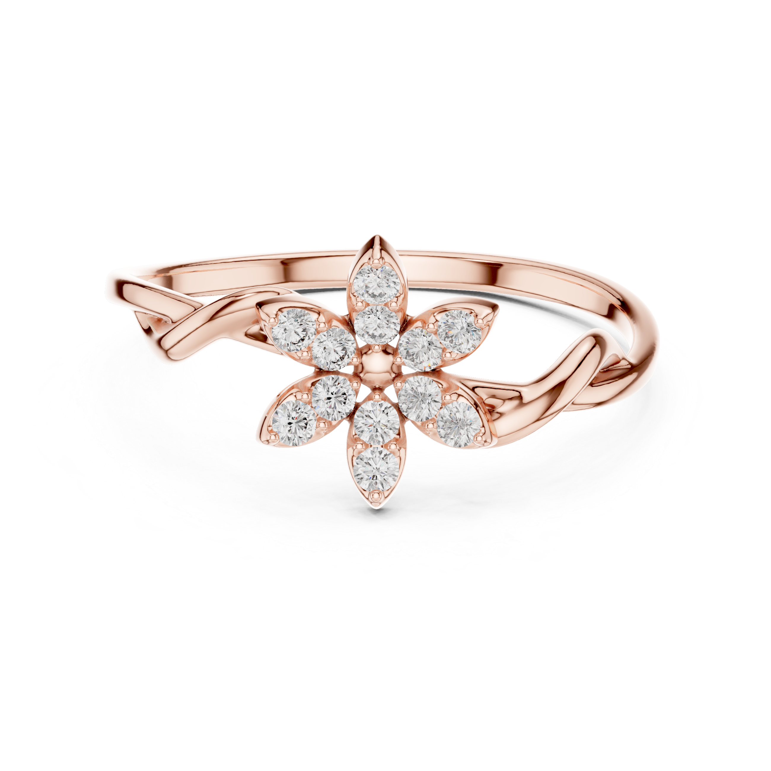 Luxury Floral Diamond Ring