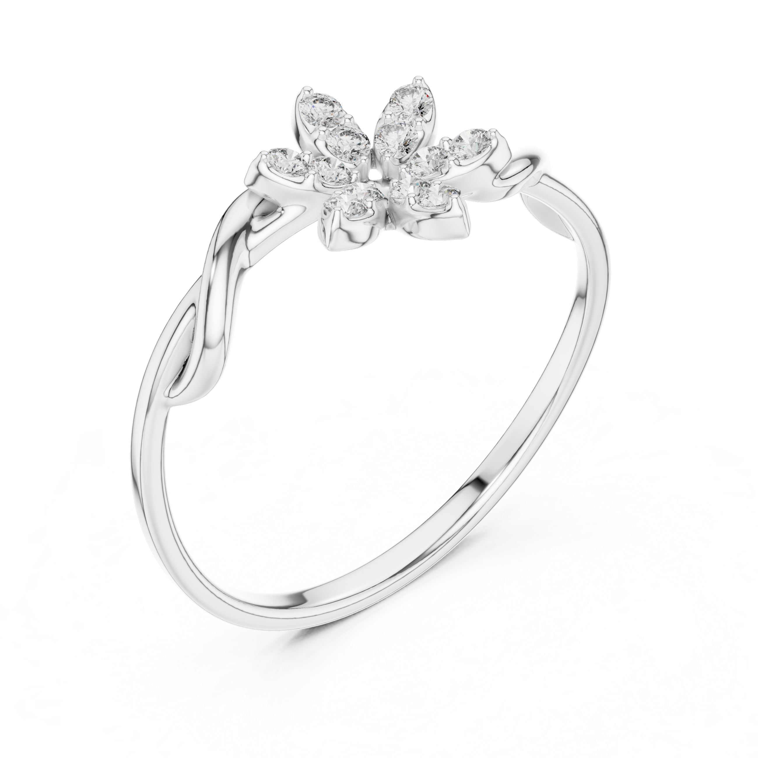 Luxury Floral Diamond Ring