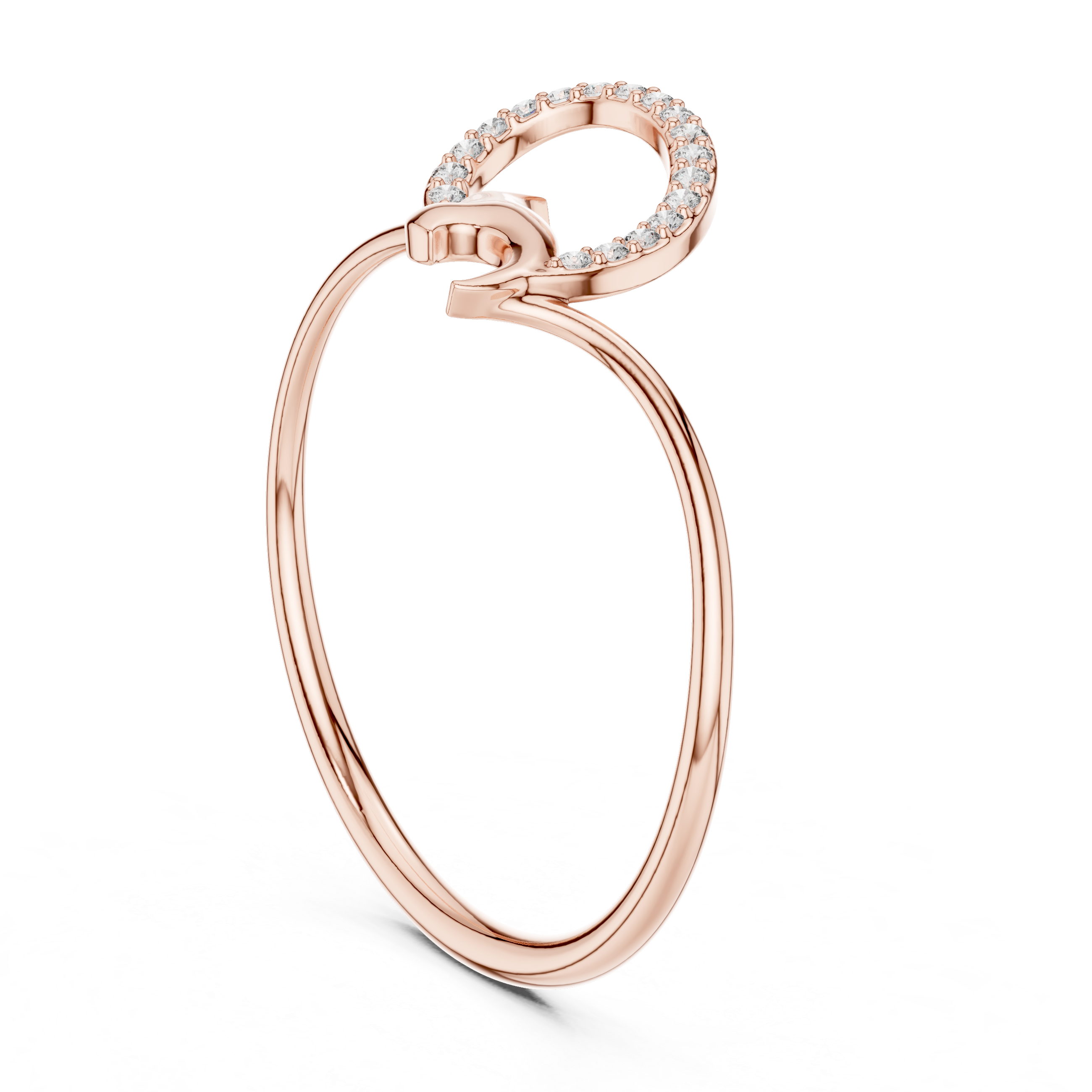 Luxury Crescent Diamond Ring