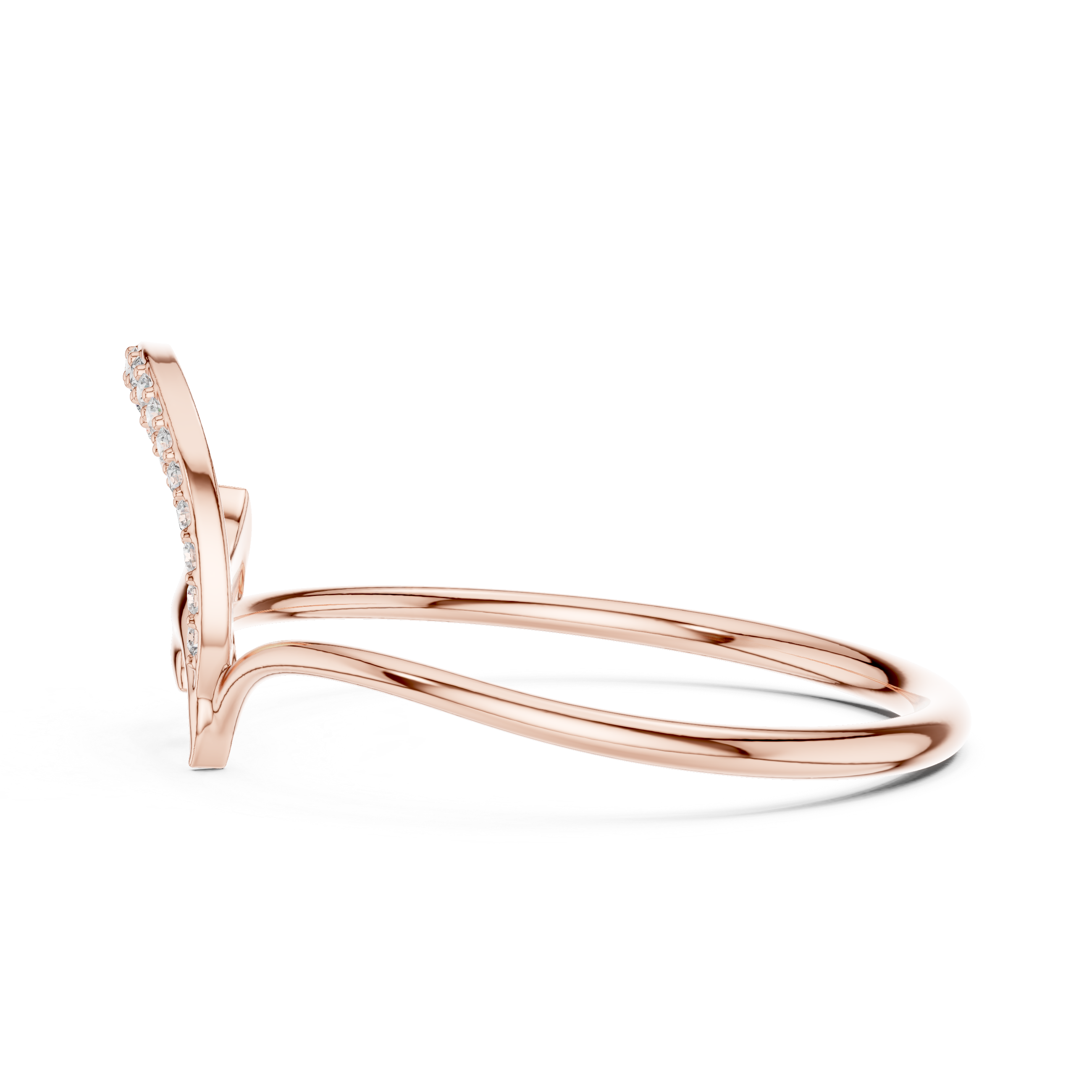 Luxury Crescent Diamond Ring