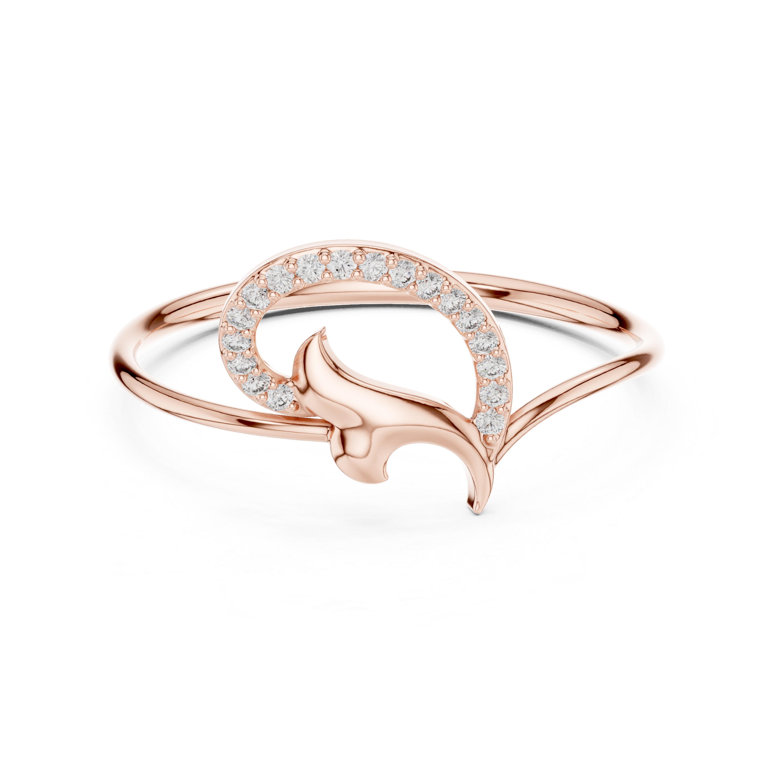 Luxury Crescent Diamond Ring