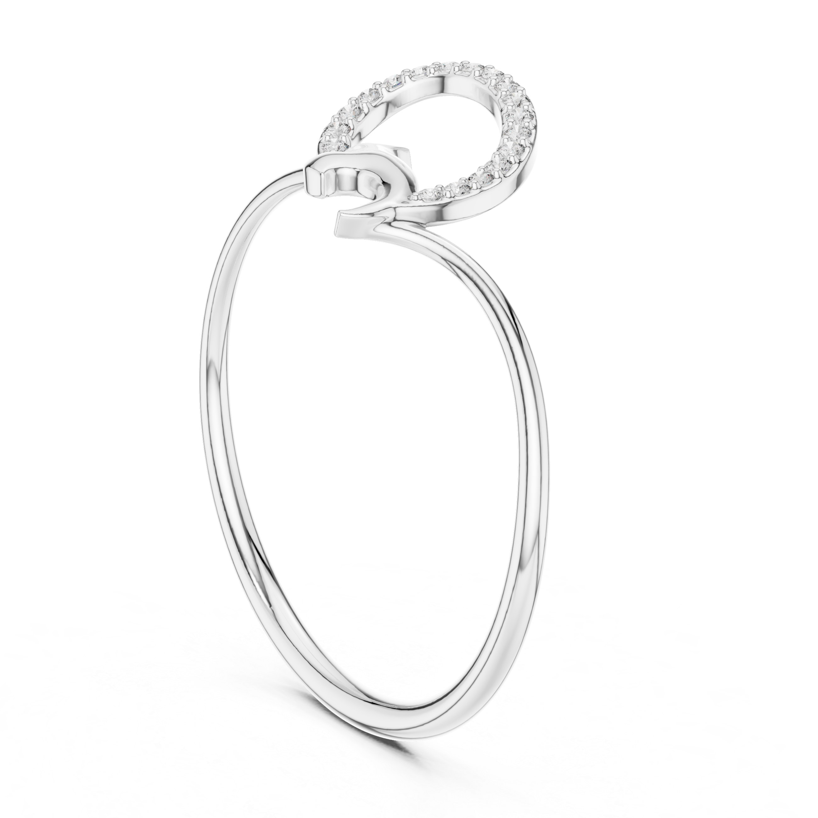 Luxury Crescent Diamond Ring
