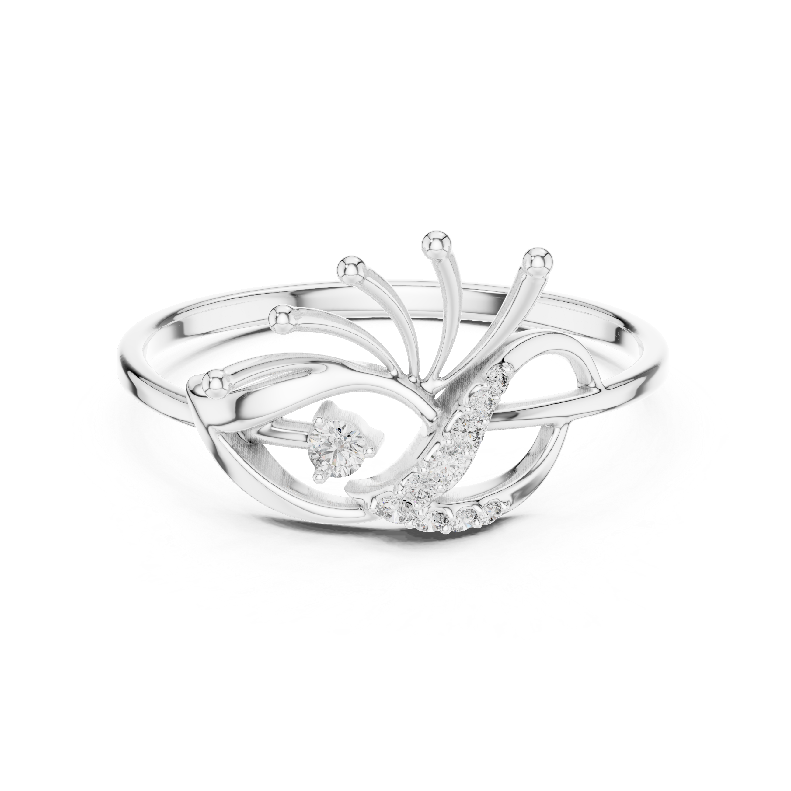 Luxury Abstract Diamond Ring