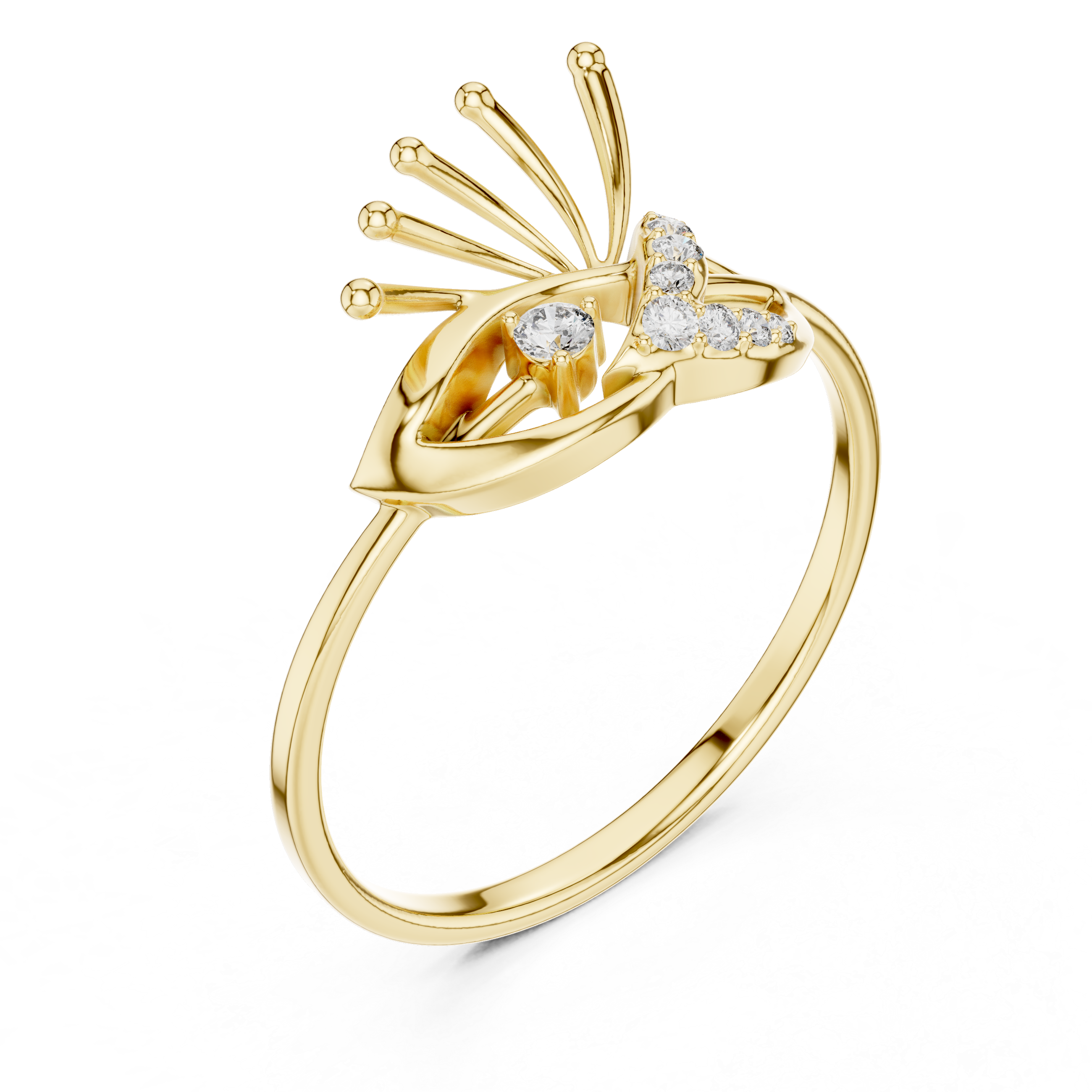 Luxury Abstract Diamond Ring