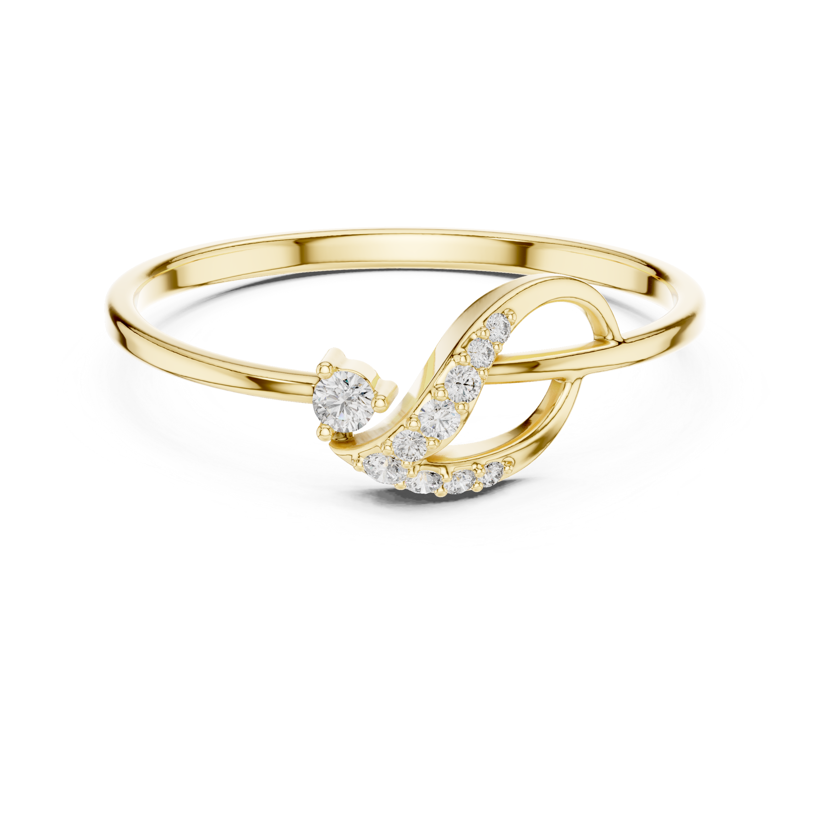Luxury Wave Diamond Ring