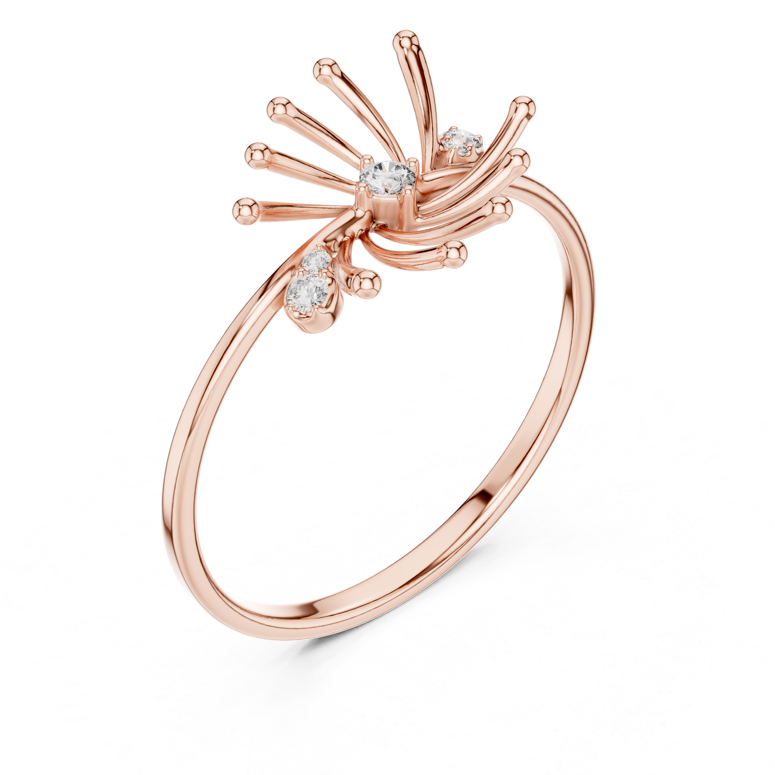 Luxury Starburst Diamond Ring