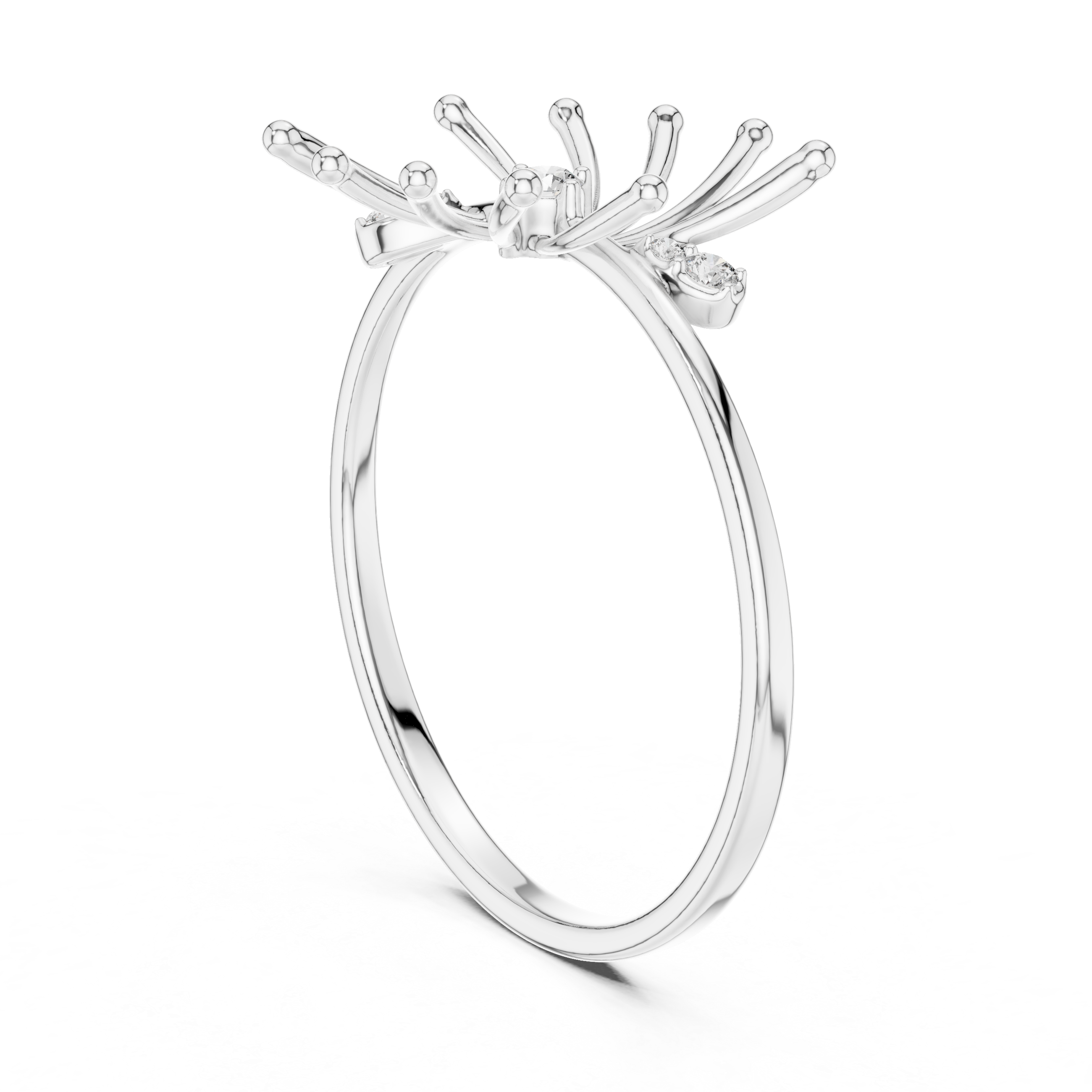 Luxury Starburst Diamond Ring