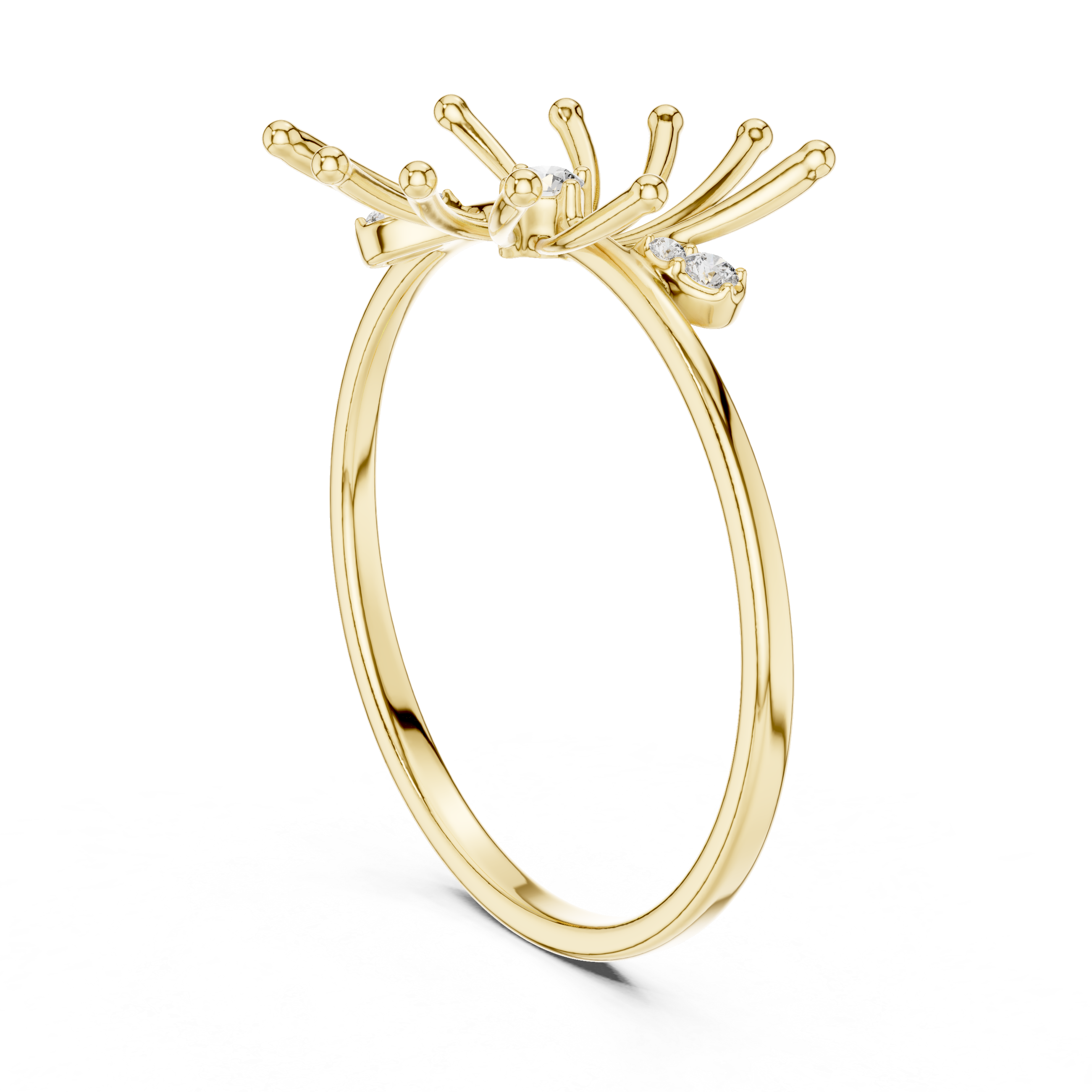 Luxury Starburst Diamond Ring