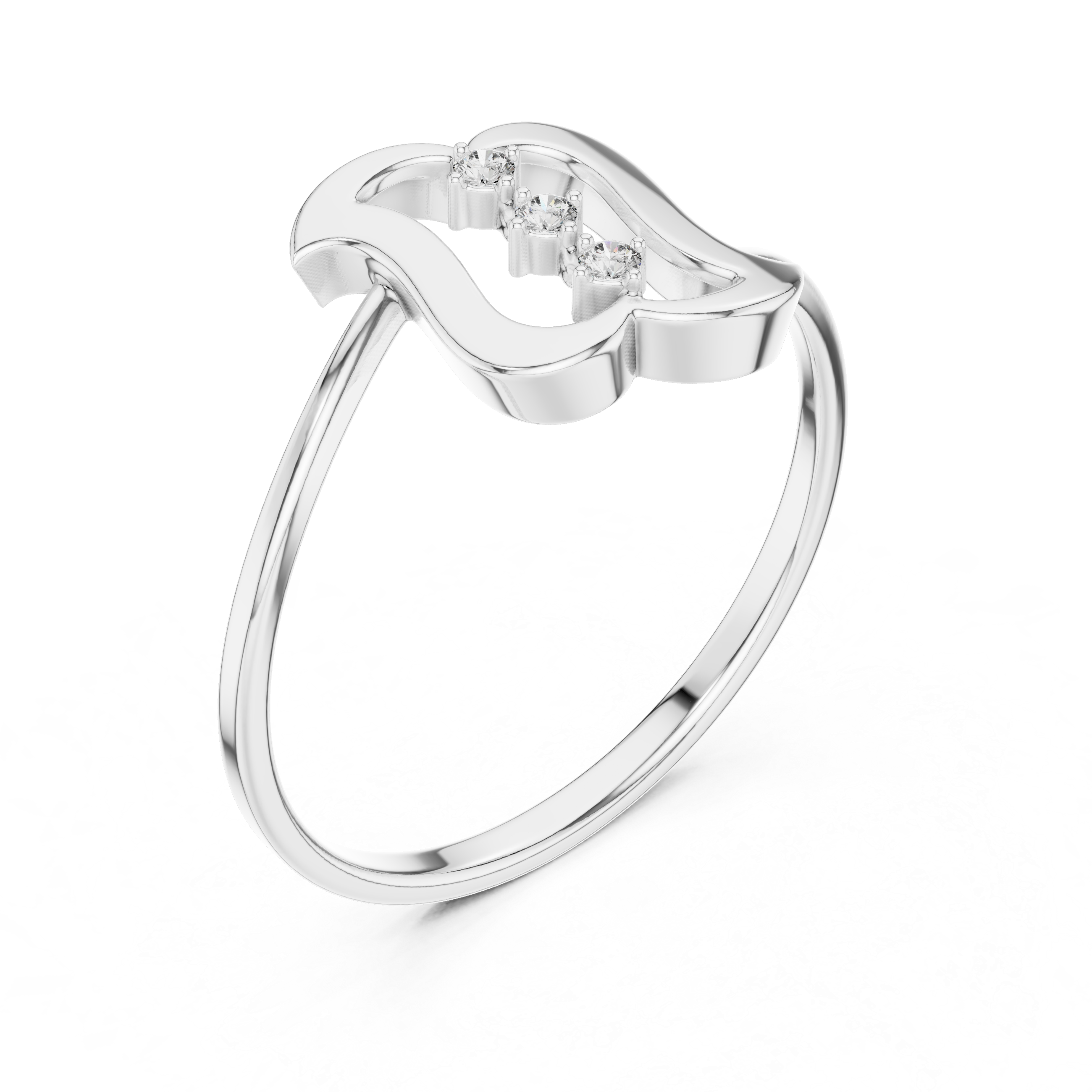 Luxury Ribbon Diamond Ring