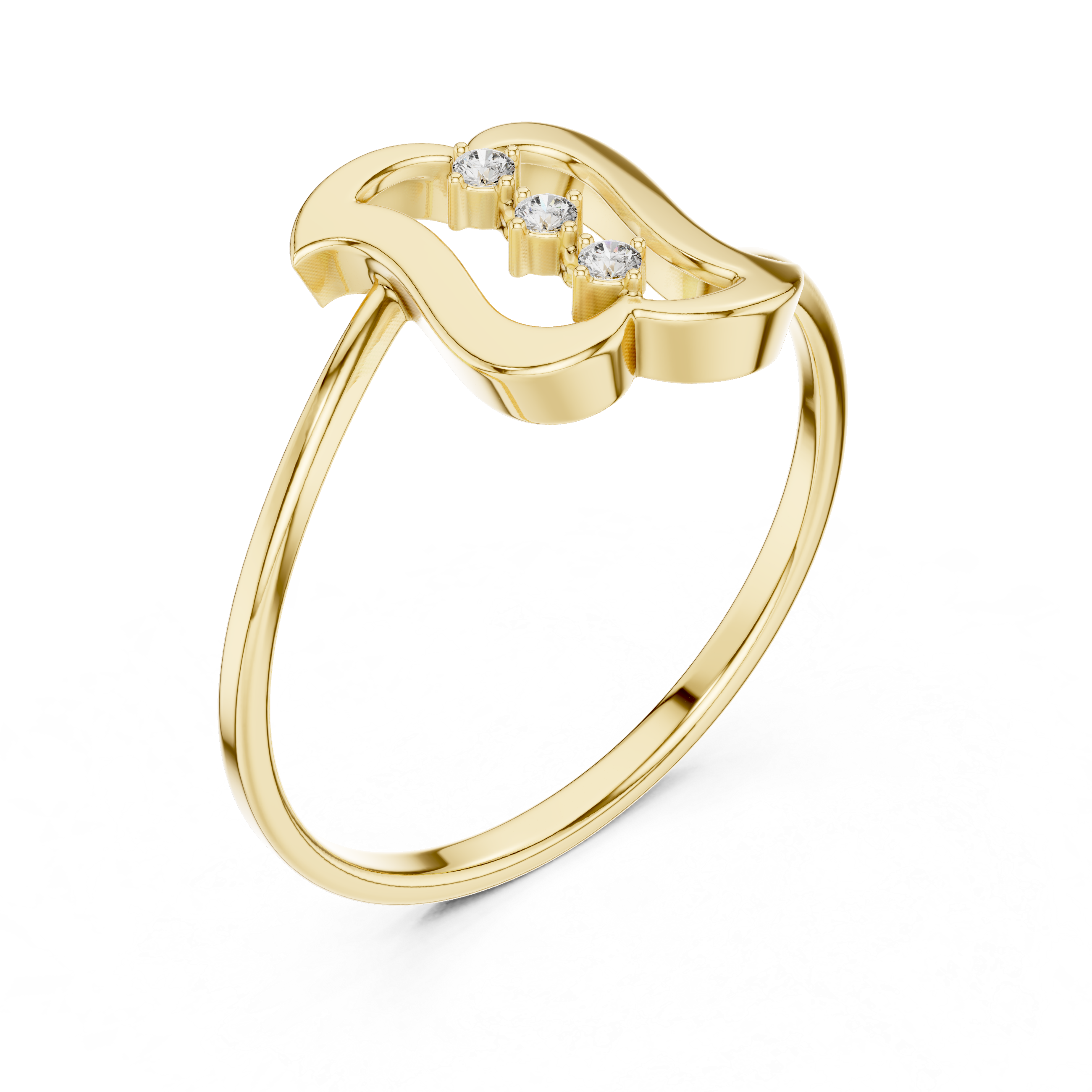Luxury Ribbon Diamond Ring