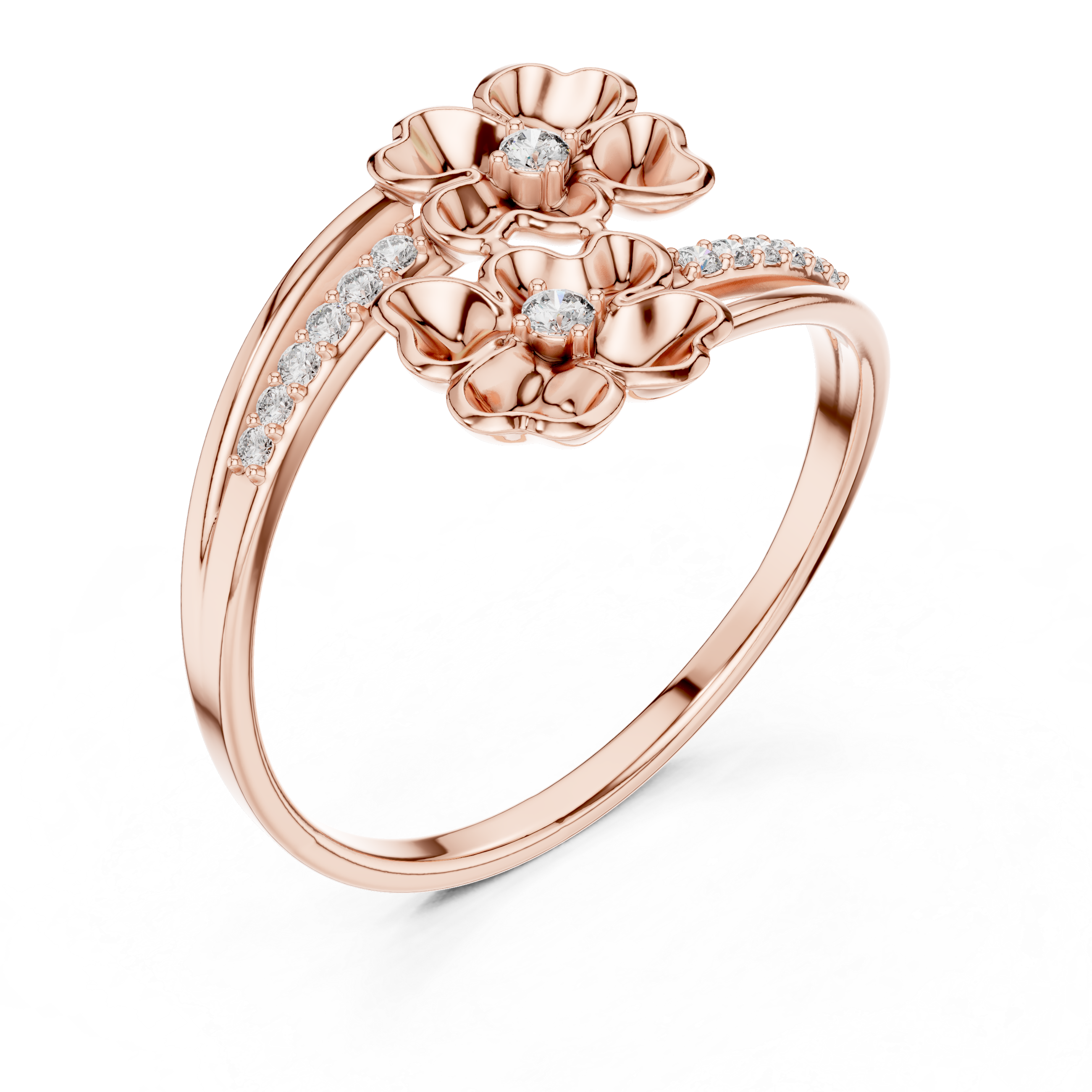 Luxury Floral Diamond Ring