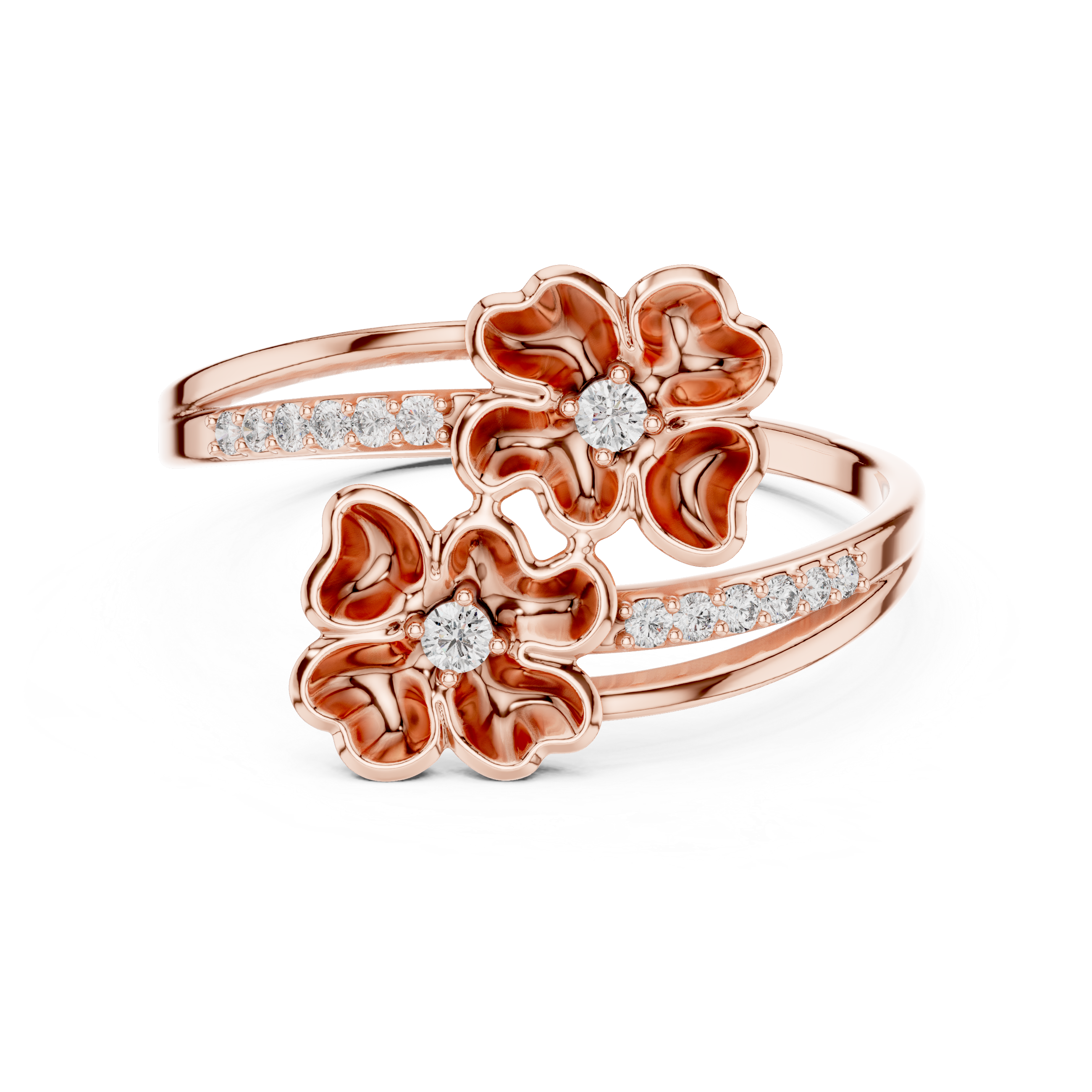 Luxury Floral Diamond Ring