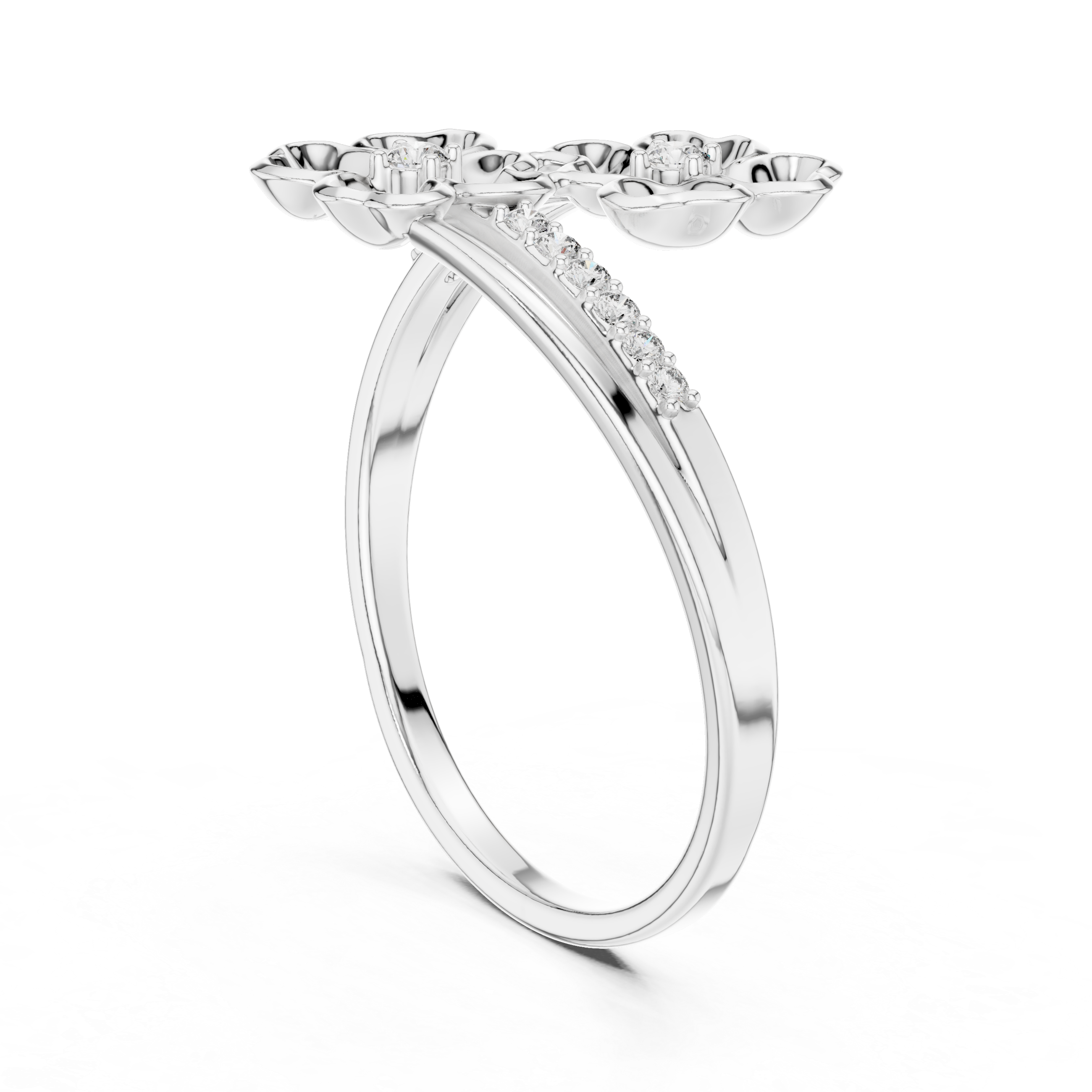 Luxury Floral Diamond Ring